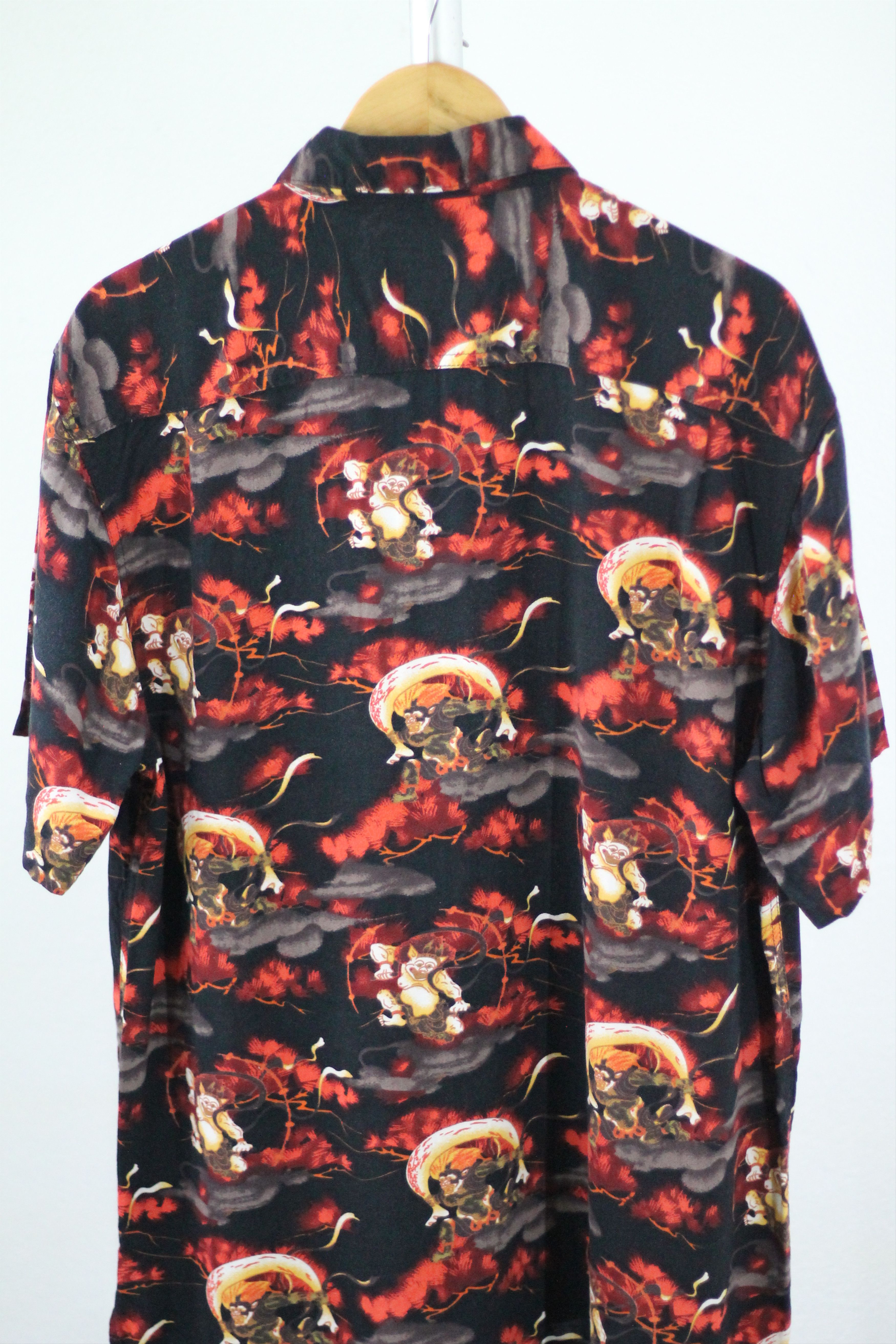 Japanese Brand RARE! FUJIN X RAIJIN God Japanese Traditional Hawaiian Shirt Size US L / EU 52-54 / 3 - 5 Thumbnail