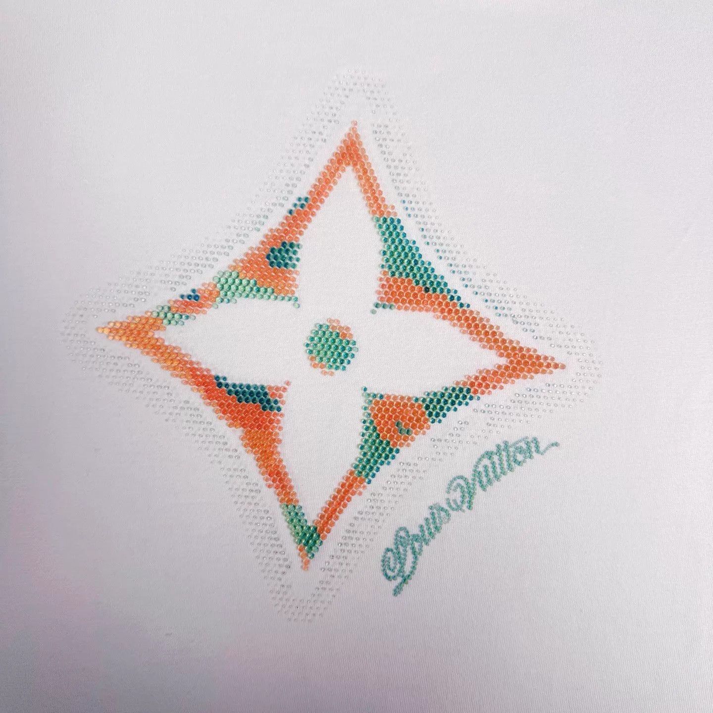 Louis Vuitton LV 25 Monogram Beaded Logo Short Sleeve White XXL Size US XXL / EU 58 / 5 - 4 Thumbnail