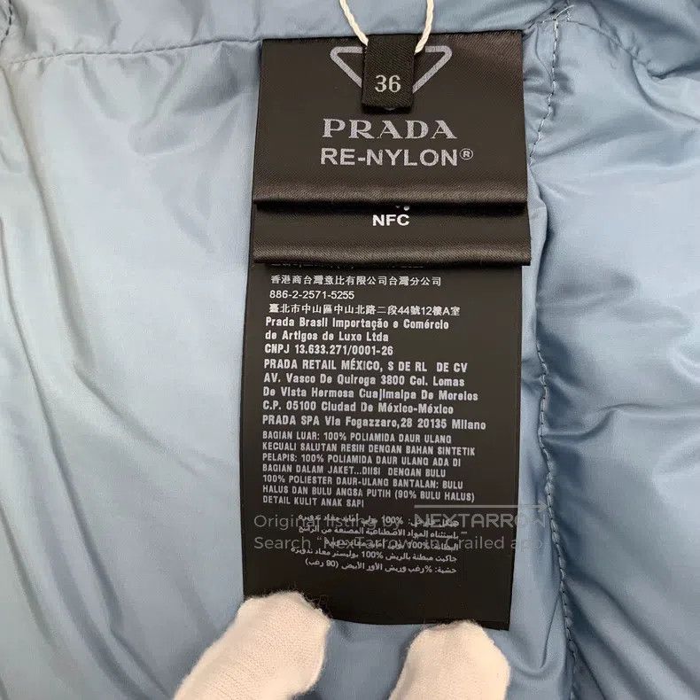 Prada Prada 22 styles of black triangle stand-up collar zipper l Size XXS / US 00 / IT 34 - 7 Thumbnail