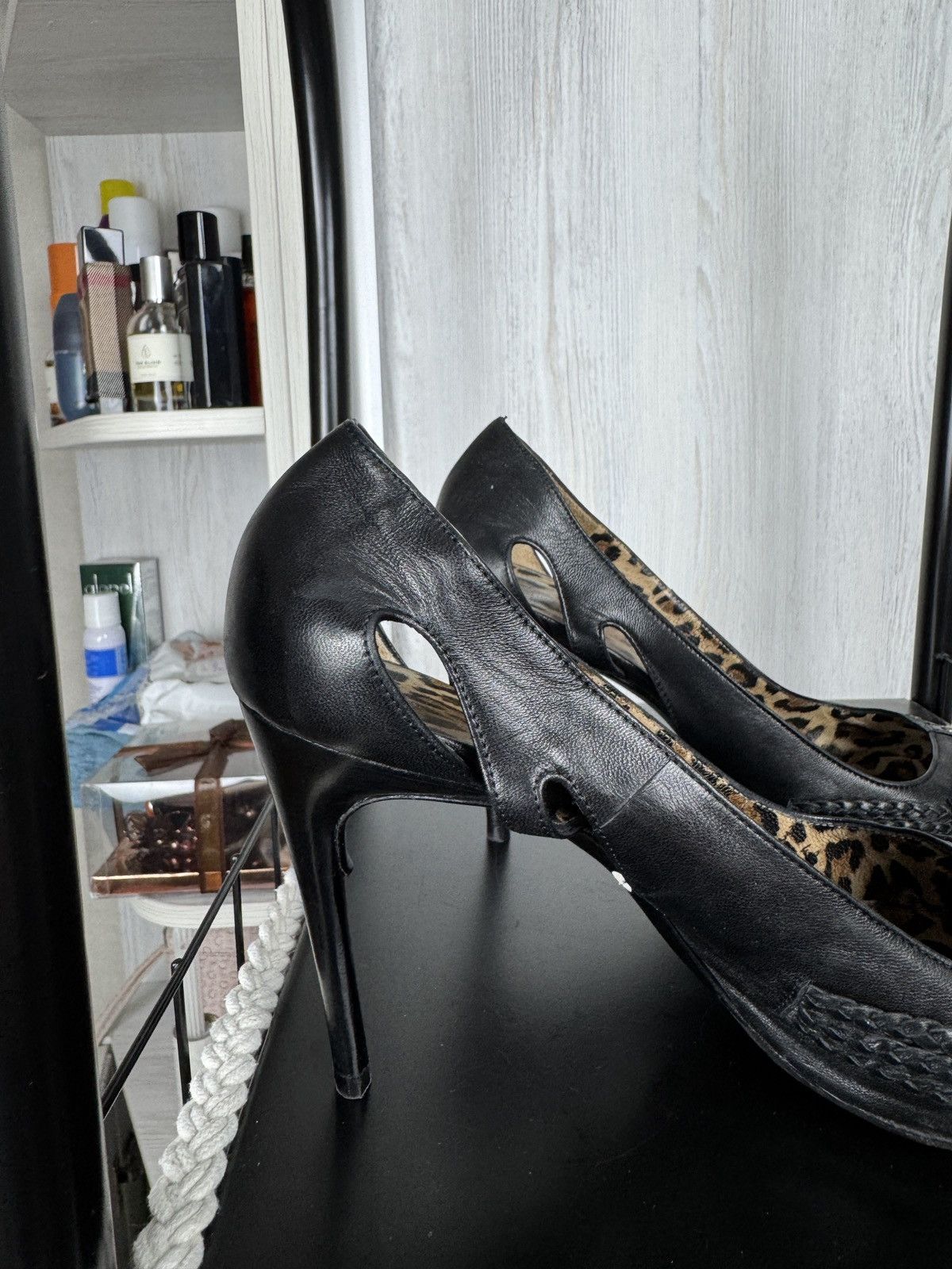 Dolce & Gabbana Dolce & Gabbana vintage black leopard heels slingbacks Size US 11 / IT 41 - 3 Thumbnail