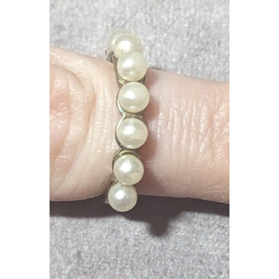 Other Vintage Coquette Glam Single Row Faux Pearl Ring Size 6 Size ONE SIZE - 5 Thumbnail