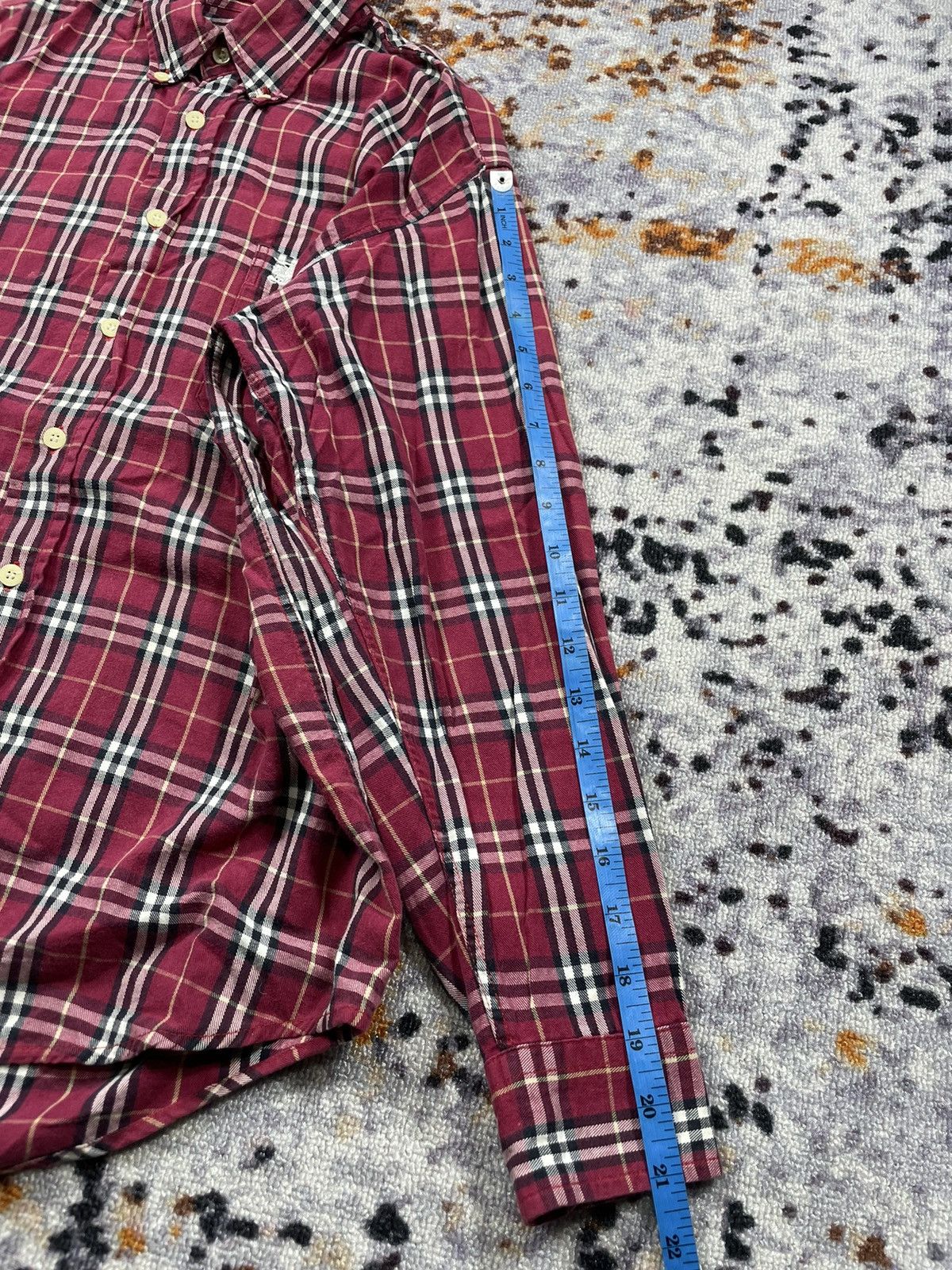 Burberry × Vintage Vintage Burberrys nova check shirt red size M to L Size US M / EU 48-50 / 2 - 9 Thumbnail