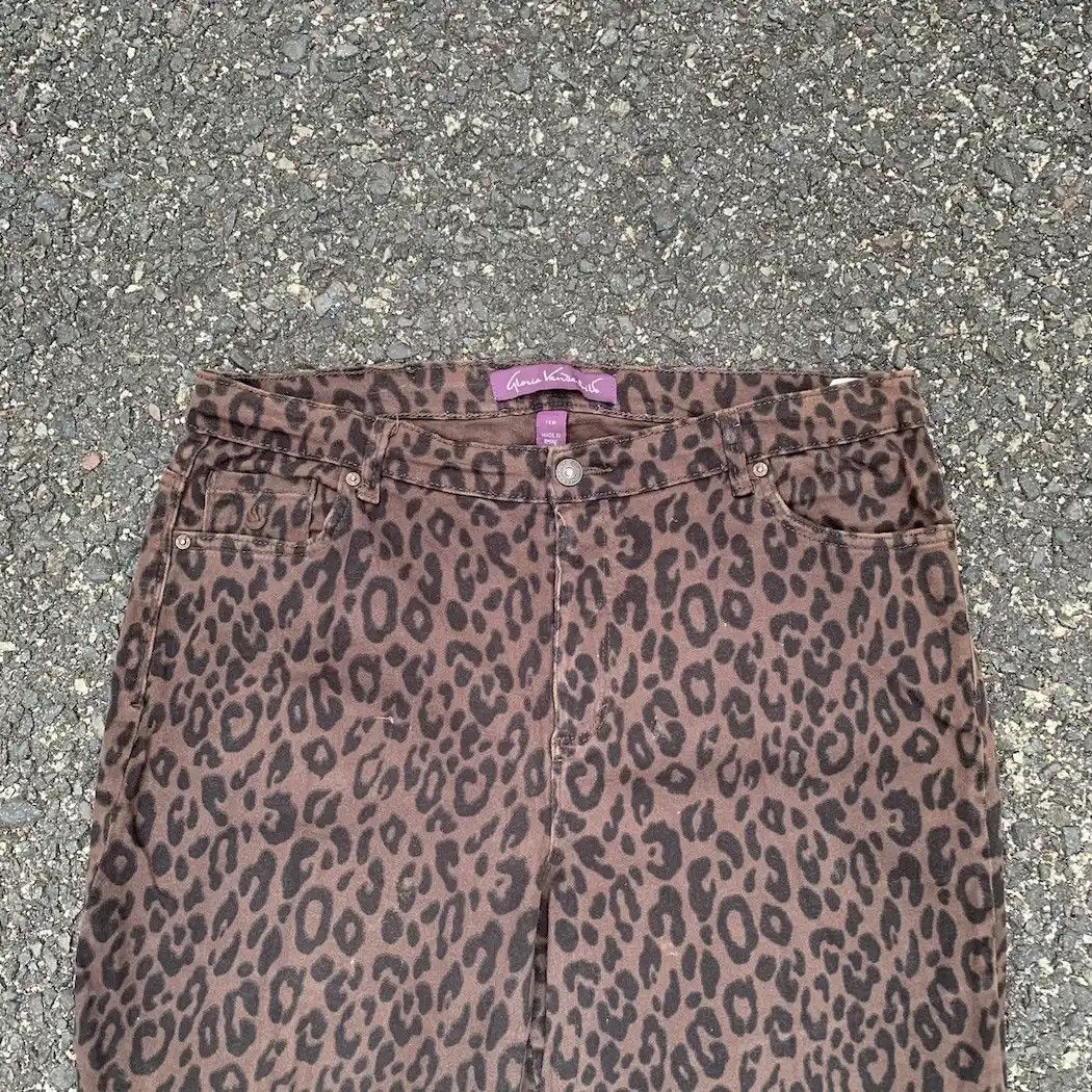 Art Comes First × Japanese Brand Gloria Vandesilb Stretchable Pants Leopard Pattern Pants Size US 34 / EU 50 - 4 Thumbnail