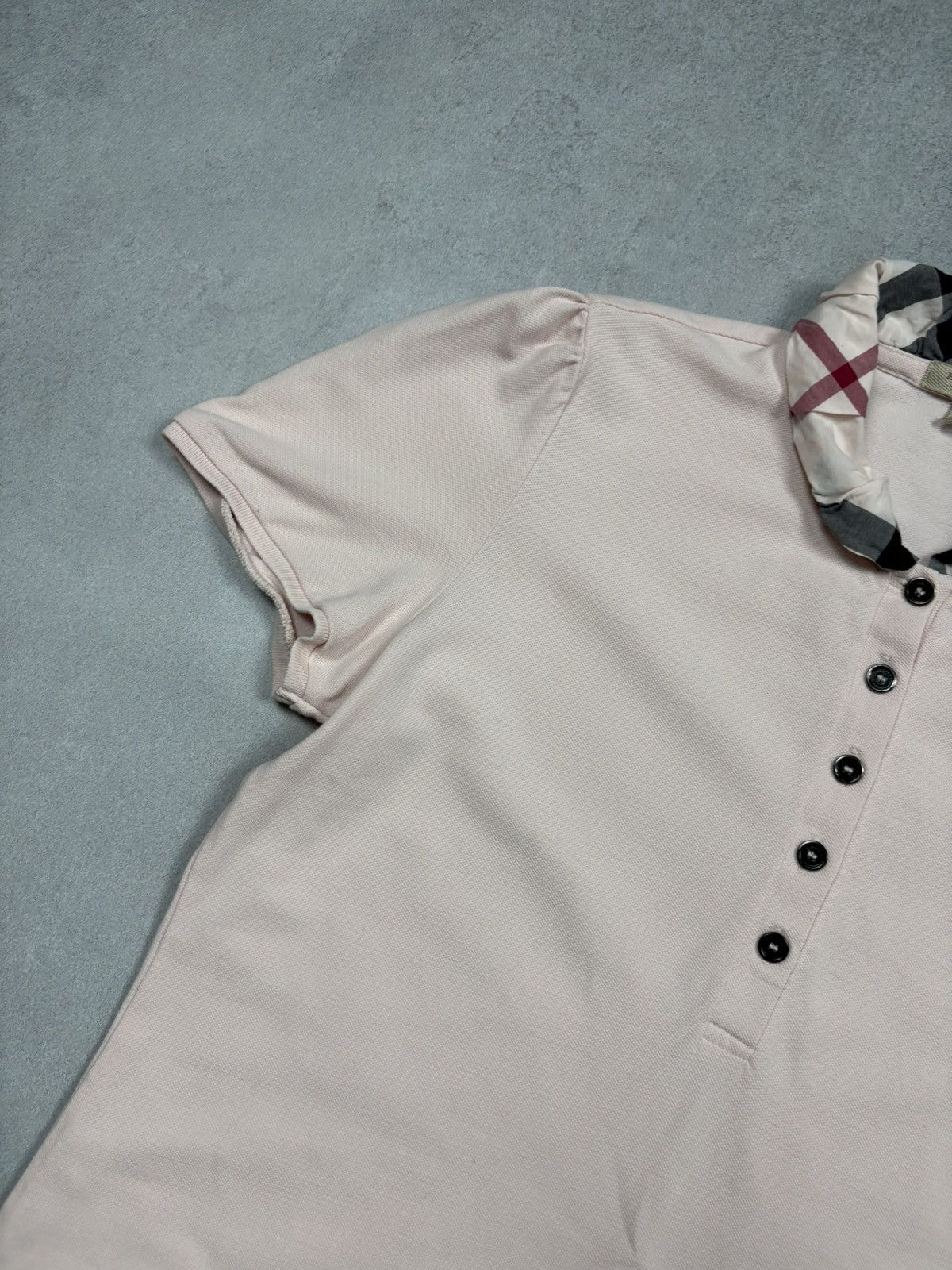 Burberry Burberry Nova Check Collar Pink Polo Shirt Vintage Women’s M Size M / US 6-8 / IT 42-44 - 3 Thumbnail
