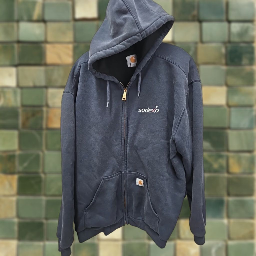 Carhartt Carhartt Rain Defender Hoodie Mens XL Blue Full Zip Thermal Lined Size US XL / EU 56 / 4 - 1 Thumbnail