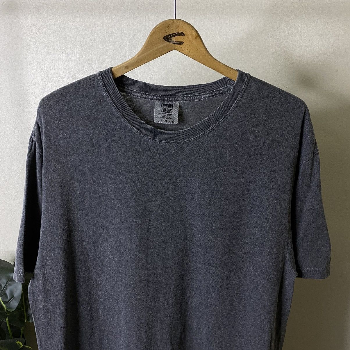 Vintage 1990s Faded Grey Blank Tshirt Nice & Crispy Cotton Size US L / EU 52-54 / 3 - 2 Thumbnail
