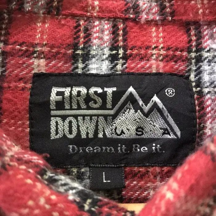 Flannel First Down USA Plaid Tartan Flannel Shirt Size US L / EU 52-54 / 3 - 4 Thumbnail