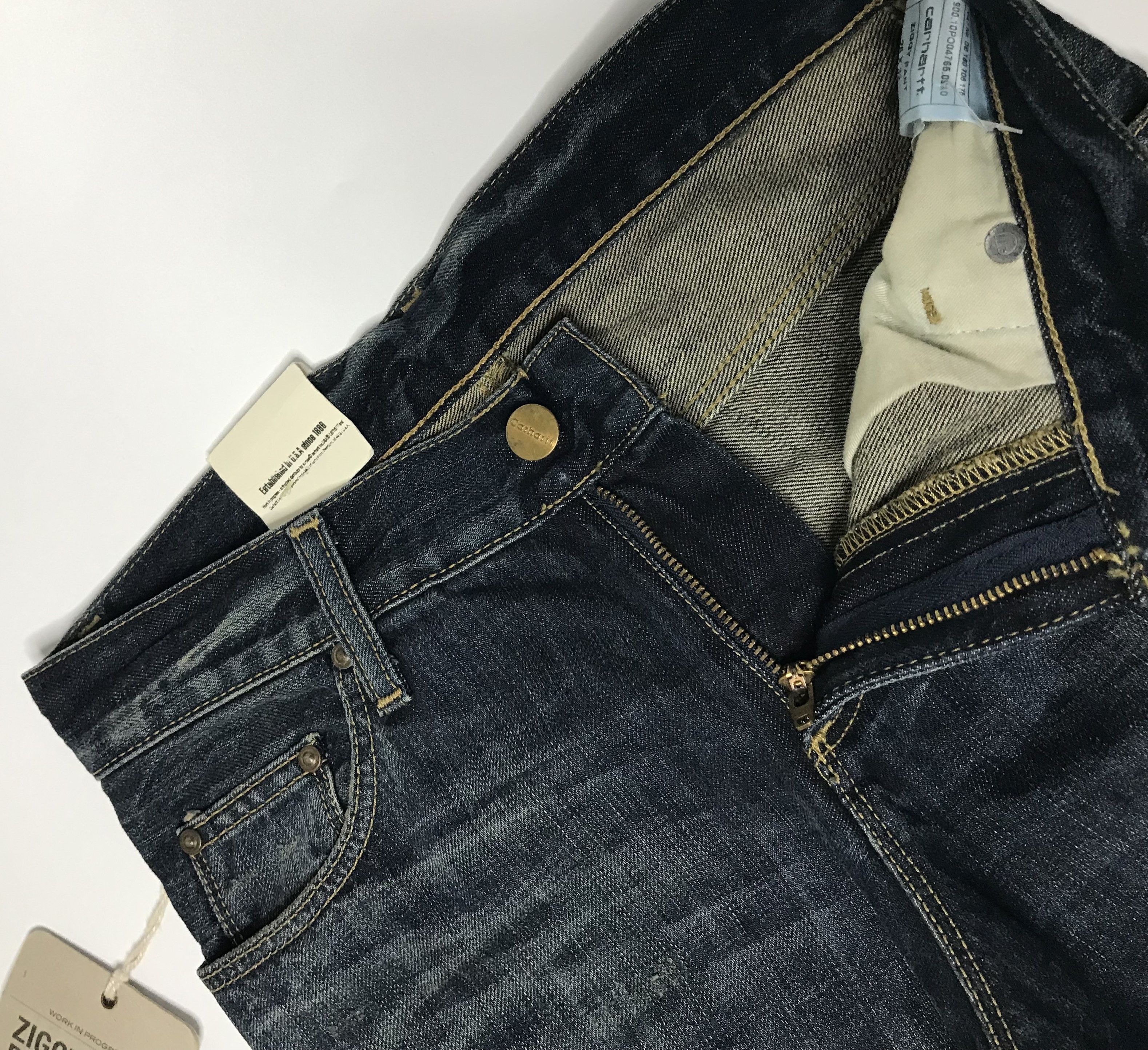 Carhartt NWT Carhartt Mens Ziggy Pant Washed Denim Sz 26x32 Size US 26 / EU 42 - 6 Thumbnail