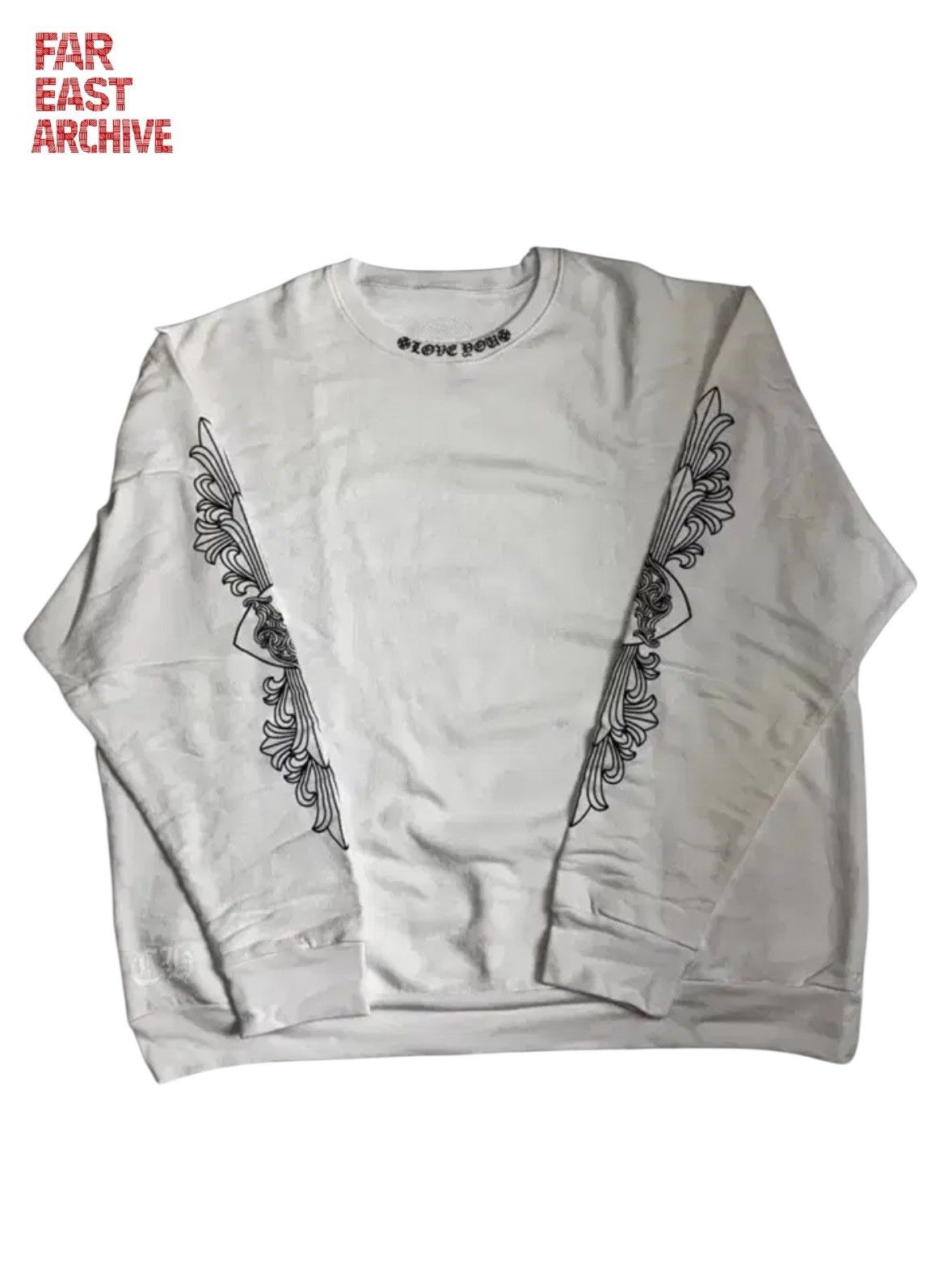 Chrome Hearts Neck Logo Script LOVE YOU Longsleeve Size US L / EU 52-54 / 3 - 1 Thumbnail