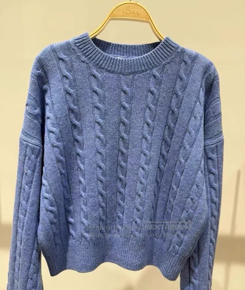 Loewe Loewe Blue Cable Knit Sweater Size XS / US 0-2 / IT 36-38 - 1 Thumbnail