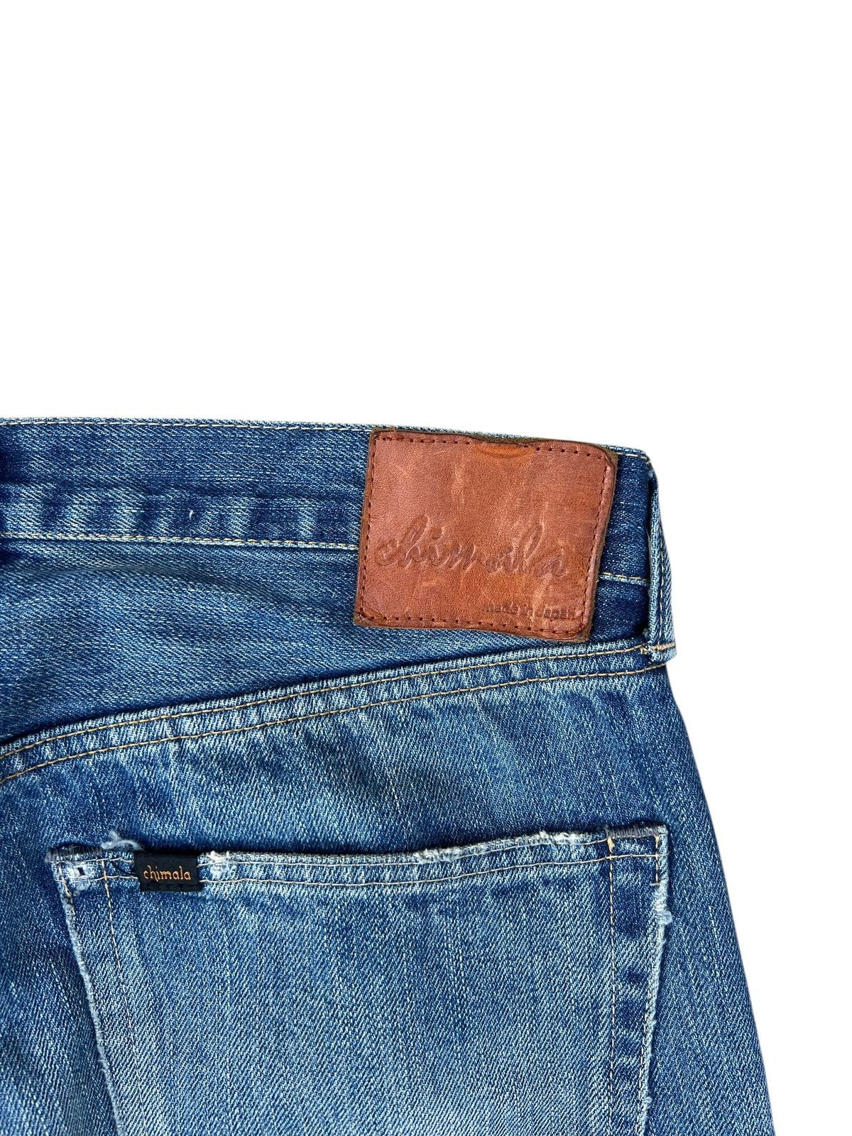 Chimala Chimala Japan Distressed Faded Denim Selvedge Jeans Size US 31 - 10 Thumbnail