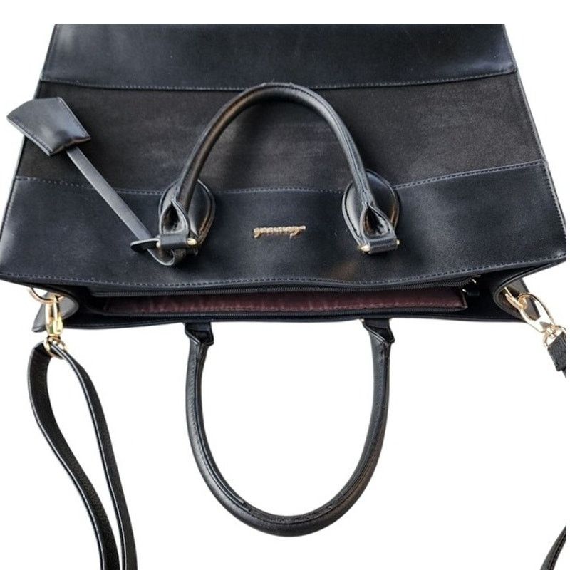 Designer Lovevook Colorblock Vegan Leather Laptop Briefcase Tote Bag Size ONE SIZE - 11 Thumbnail