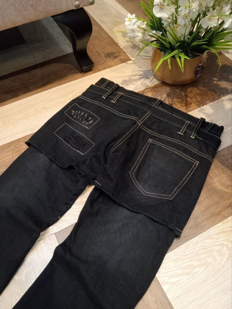 Japanese Brand JAPANESE KMK JEANS FEATURE A UNIQUE DOUBLE WAIST ANKLE ZIP Size US 34 / EU 50 - 9 Thumbnail