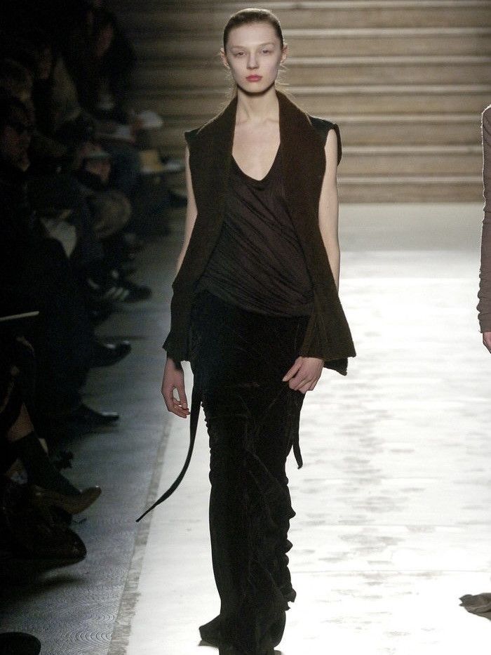 Rick Owens F/W 05 Moog Velvet Tie Skirt Size 27" / US 4 / IT 40 - 3 Thumbnail