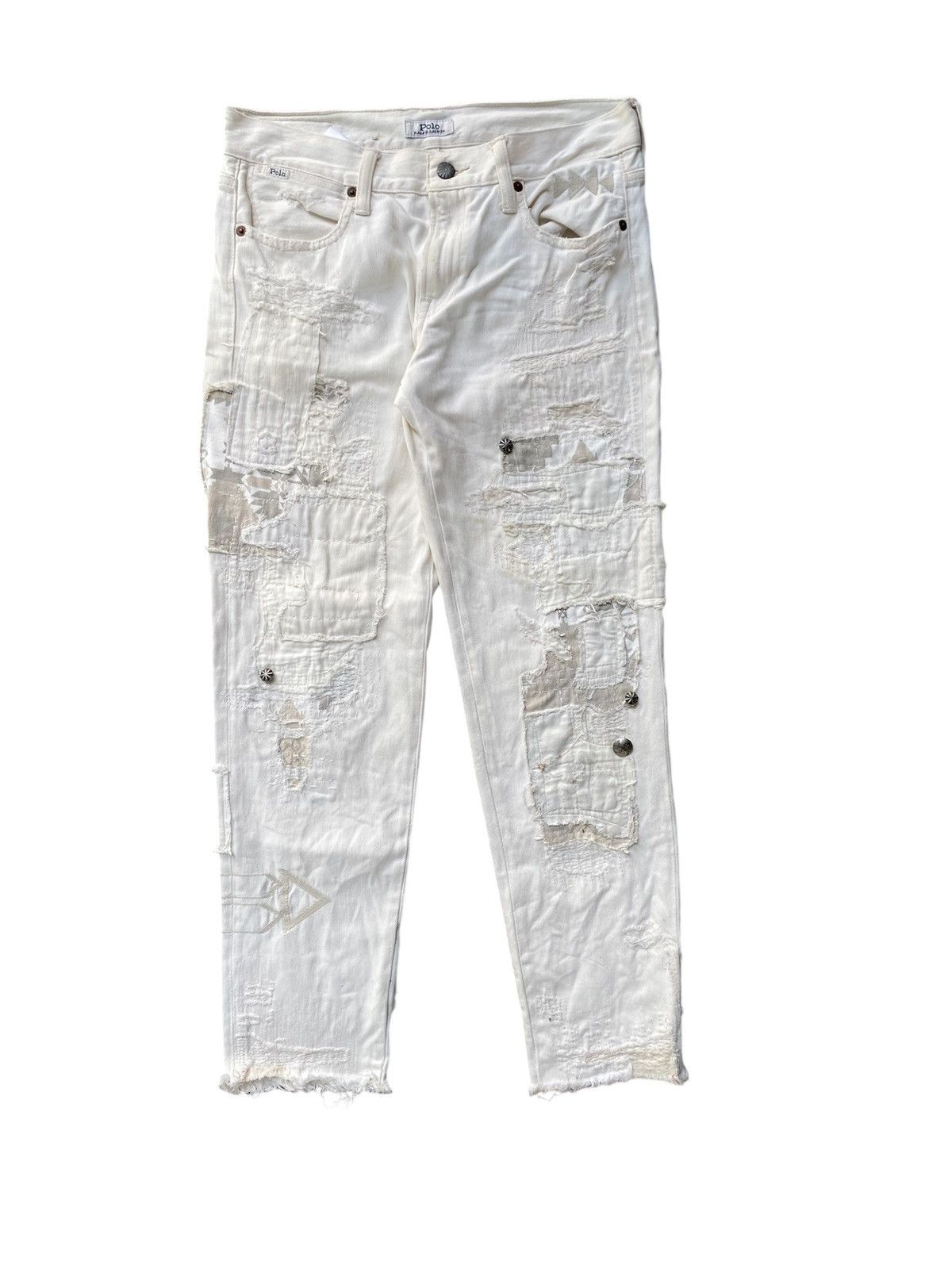 Polo Ralph Lauren × RRL Ralph Lauren × Ralph Lauren 2000s Polo Ralph Lauren sashiko Boro Patchwork kapital Size 30" / US 8 / IT 44 - 2 Thumbnail