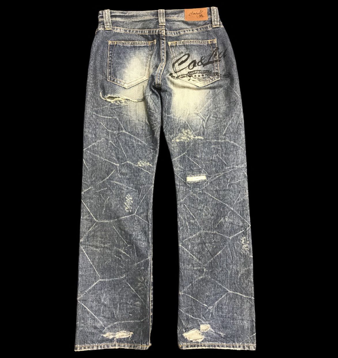 Japanese Brand CO&LU Japan Super Distressed Style Art Jeans F13 Size US 29 - 2 Thumbnail
