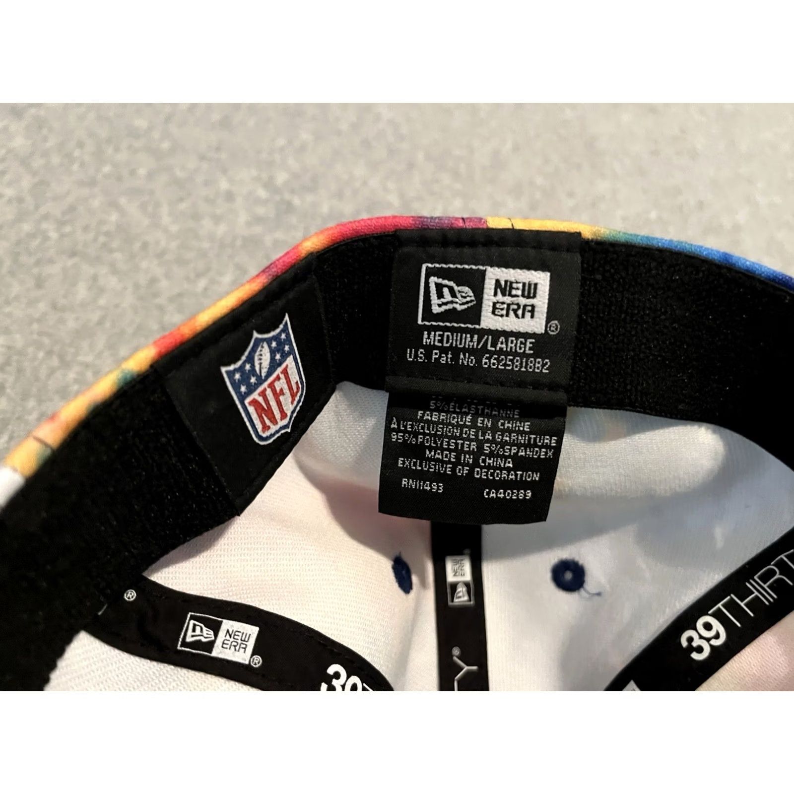 New Era New Era Los Angeles Rams Tie-Dye Cap 39THIRTY Hat M/L Men Football Cap Tie-Dye Cap Rams 39THIRTY Medium/Large Mens Size ONE SIZE - 5 Thumbnail