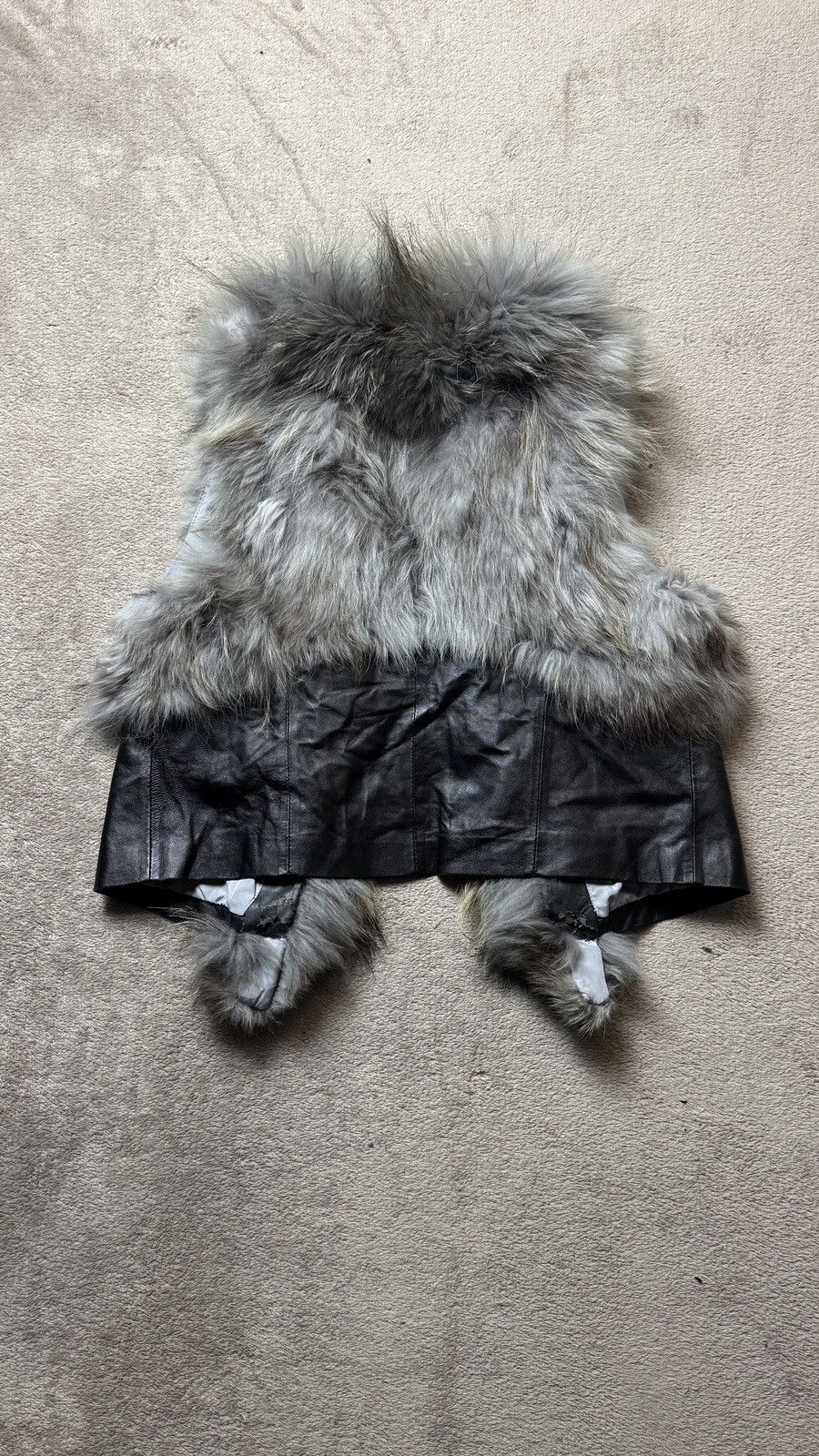 Vintage Y2K Real Fur Vest Jacket balenciaga cdg Steampunk gucci ysl Size S / US 4 / IT 40 - 3 Thumbnail
