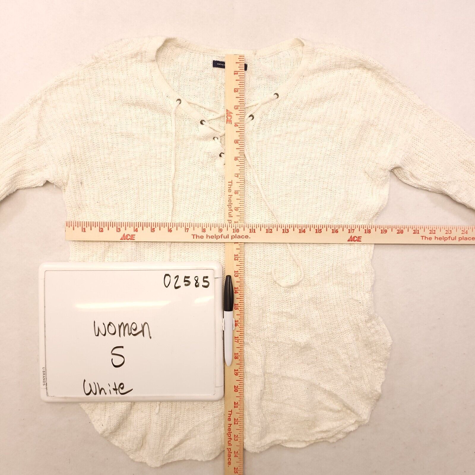 American Eagle Outfitters American Eagle Pullover Cotton Sweater Womens Size S White Size S / US 4 / IT 40 - 6 Thumbnail