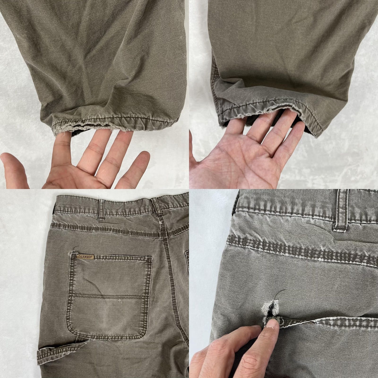 Vintage C.E. Schmidt Mens Carpenter Pants 38x30 Brown Fleece Lined Workwear Pants Size US 38 / EU 54 - 8 Thumbnail