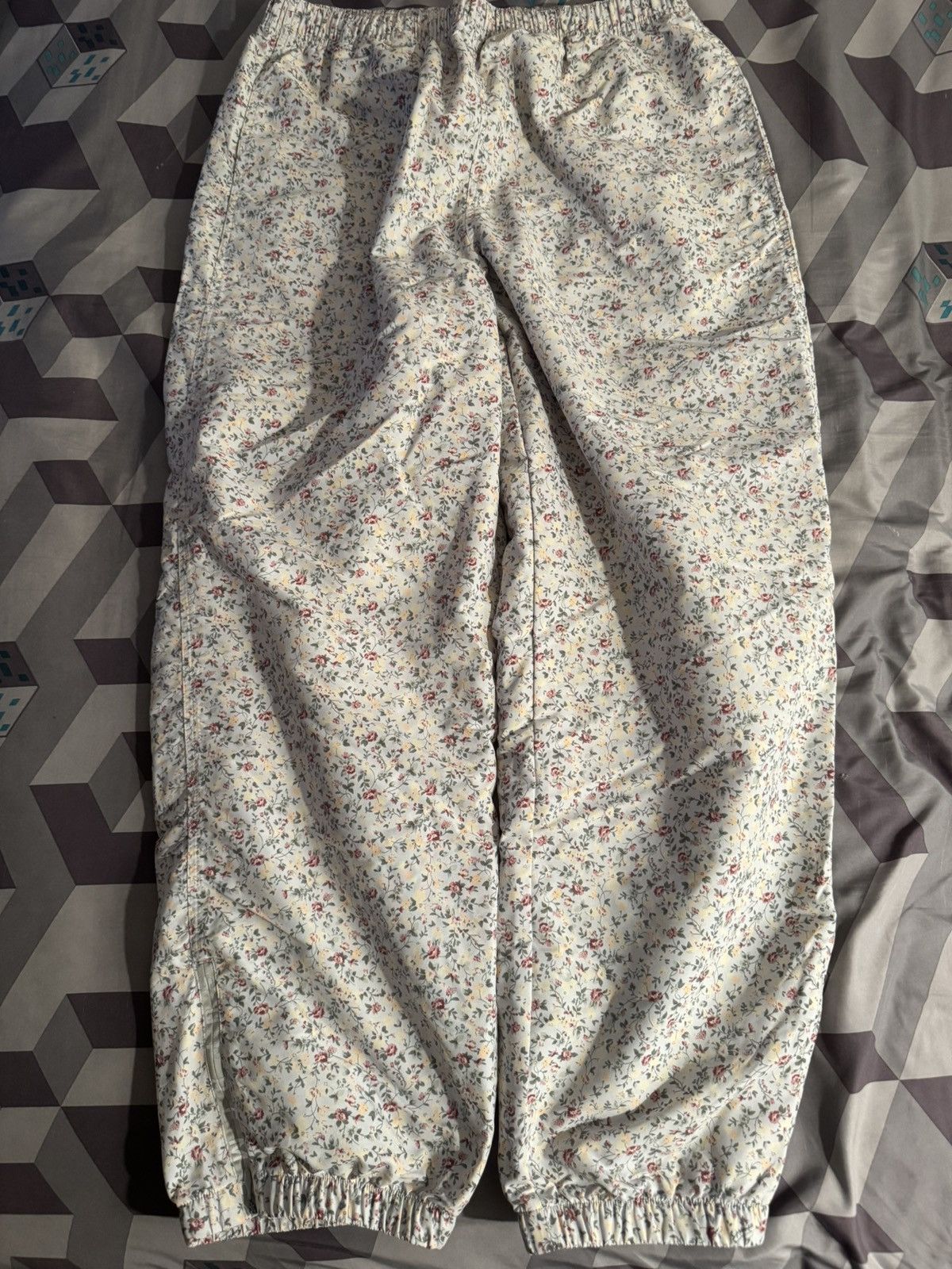 Gis Supreme Floral Silk Track Pant Supreme Flowers Warm Up Pants