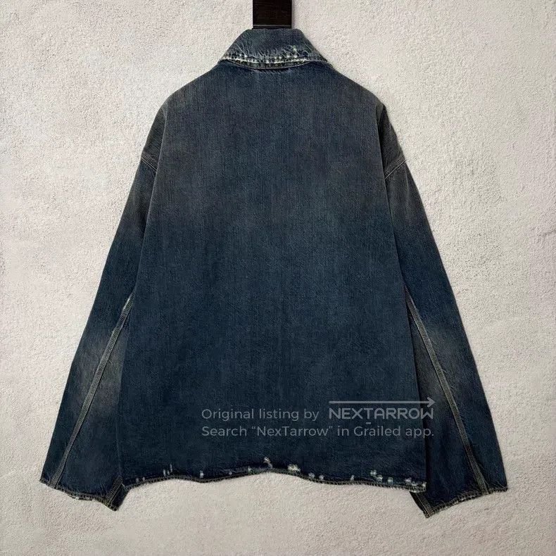 Balenciaga Balenciaga Zipper Destroyed Denim Jacket Size US S / EU 44-46 / 1 - 2 Thumbnail