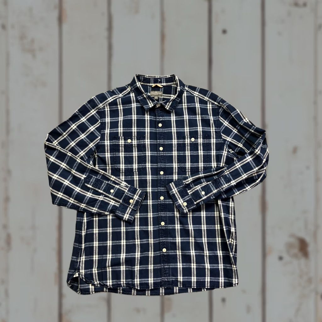 Vintage L.L.Bean Signature Shirt Mens XL Blue Plaid Long Sleeve Slim Fit Button Casual Size US XL / EU 56 / 4 - 1 Thumbnail
