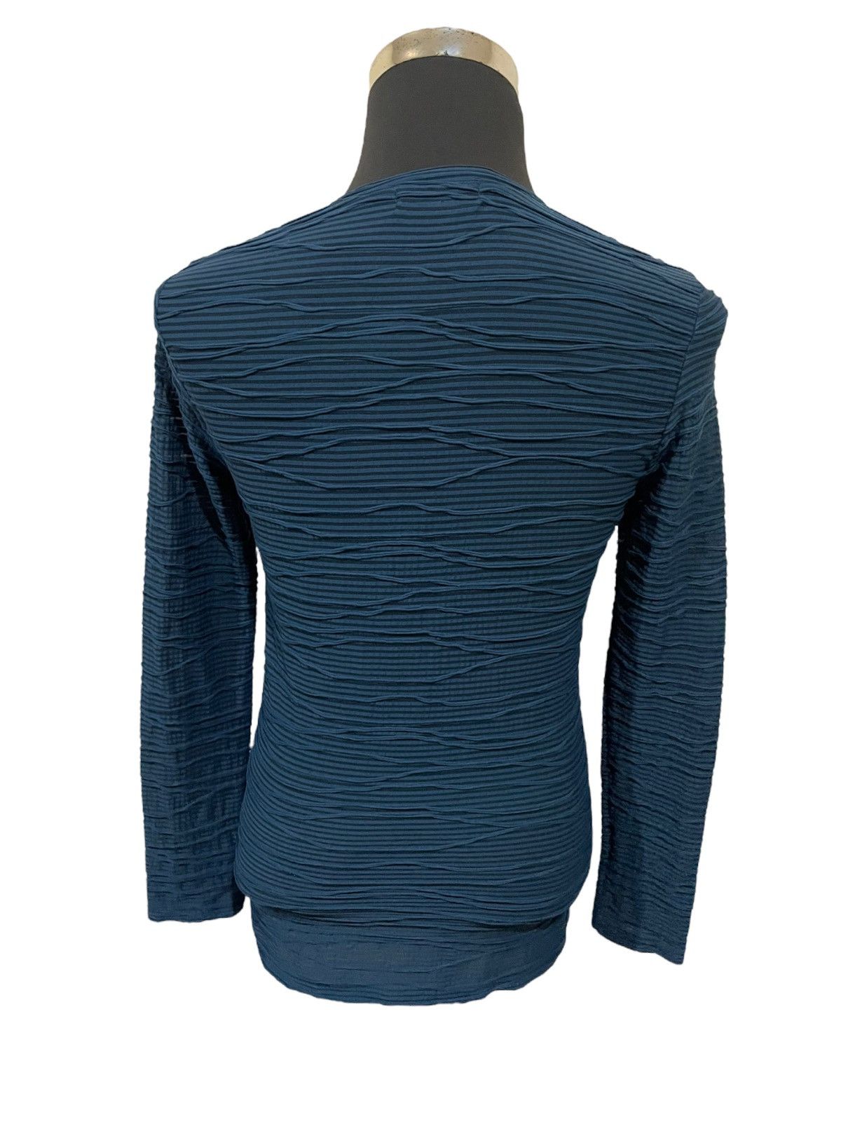 Japanese Brand Tornado Mart Pleated Wave Art Longsleeve Shirts Size US M / EU 48-50 / 2 - 9 Thumbnail