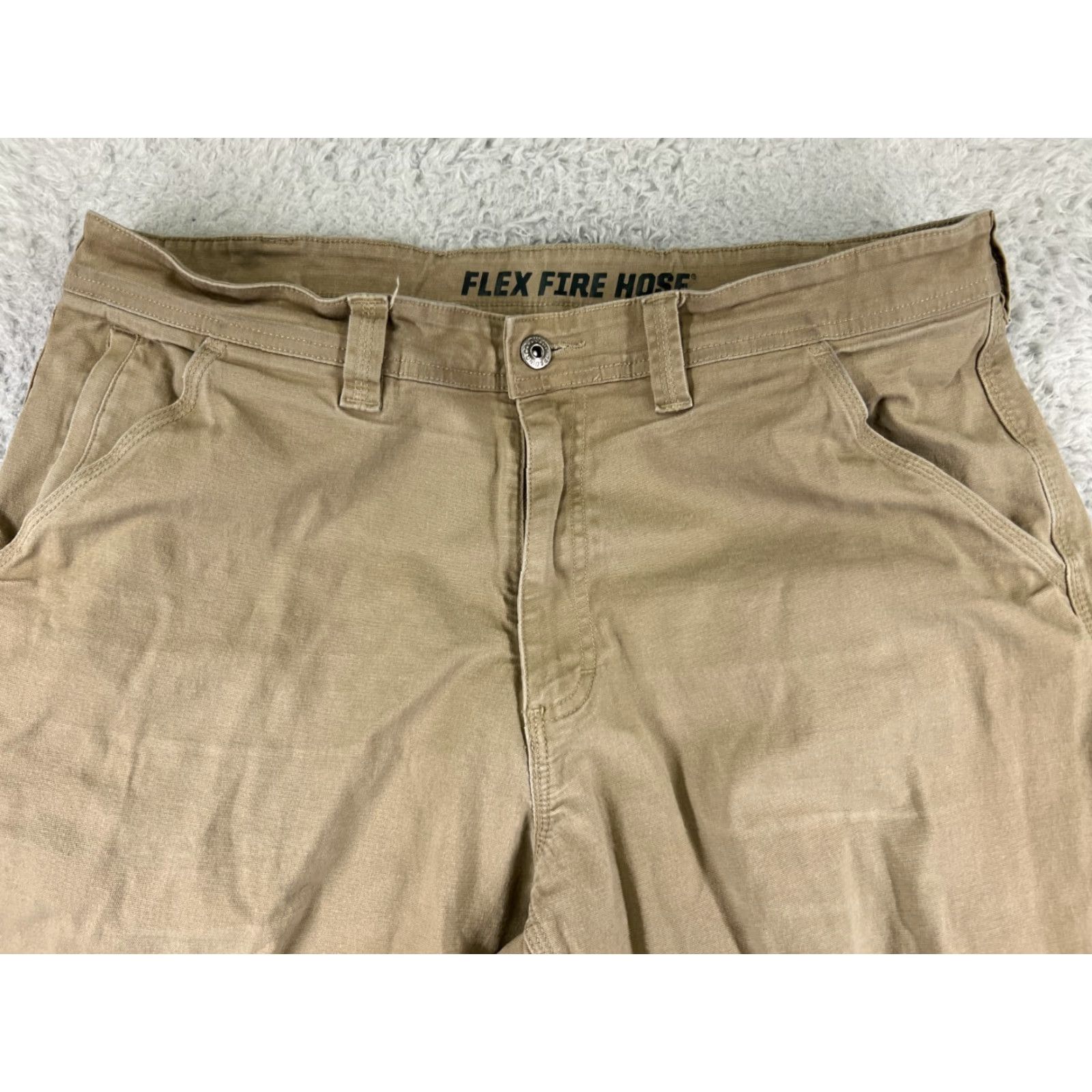 Vintage Duluth Mens Cargo Pants 38 Beige Relaxed Fit Cotton Blend 5-Pocket, Straight Leg, Zip Fly, Canvas Duck Size US 38 / EU 54 - 4 Thumbnail