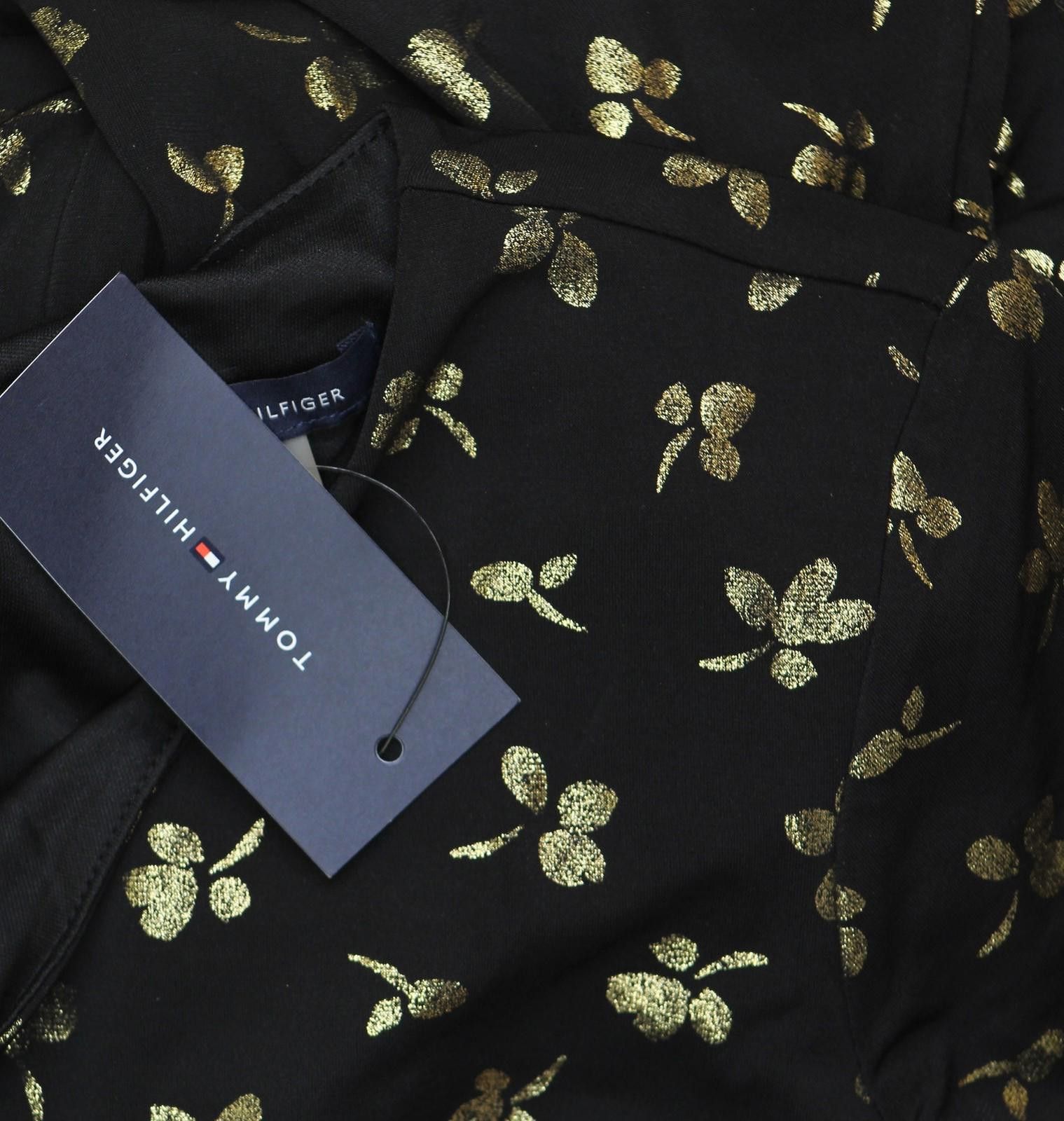 Tommy Hilfiger Nwt Tommy Hilfiger Printed Dress A4ij114a Black / Gold 2 Size XS / US 0-2 / IT 36-38 - 3 Thumbnail