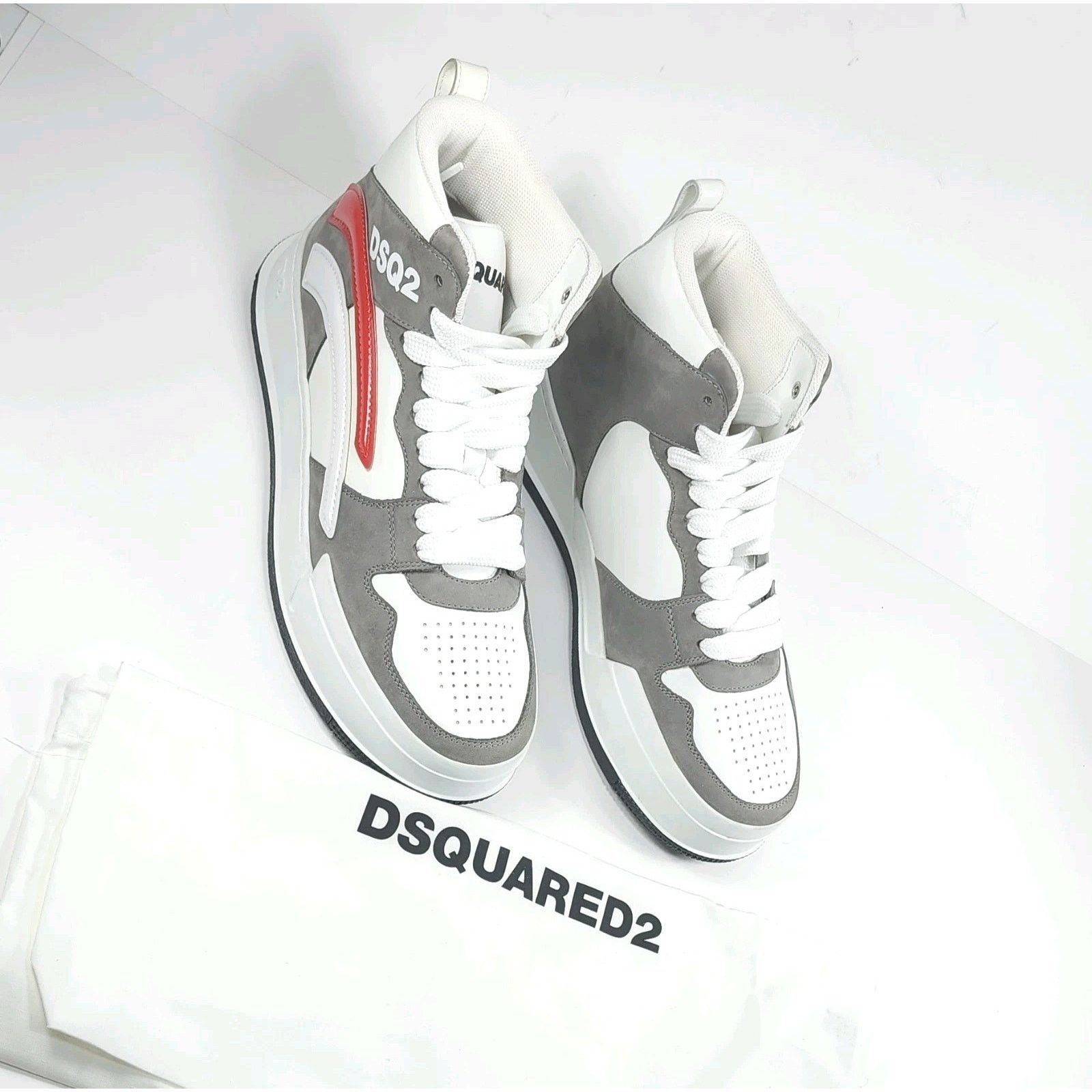 Dsquared2 DSQUARED2 Leather High Top Sneakers US7.5 EU40 Made in Italy Size US 7.5 / EU 40-41 - 11 Thumbnail