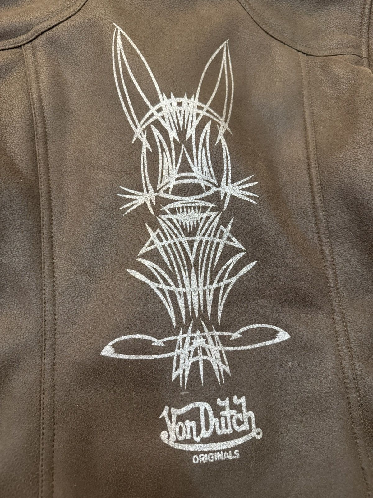 Von Dutch Von Dutch Vintage 00s Biker Jacket Motorcycle Faux Fur S y2k Size S / US 4 / IT 40 - 12 Thumbnail