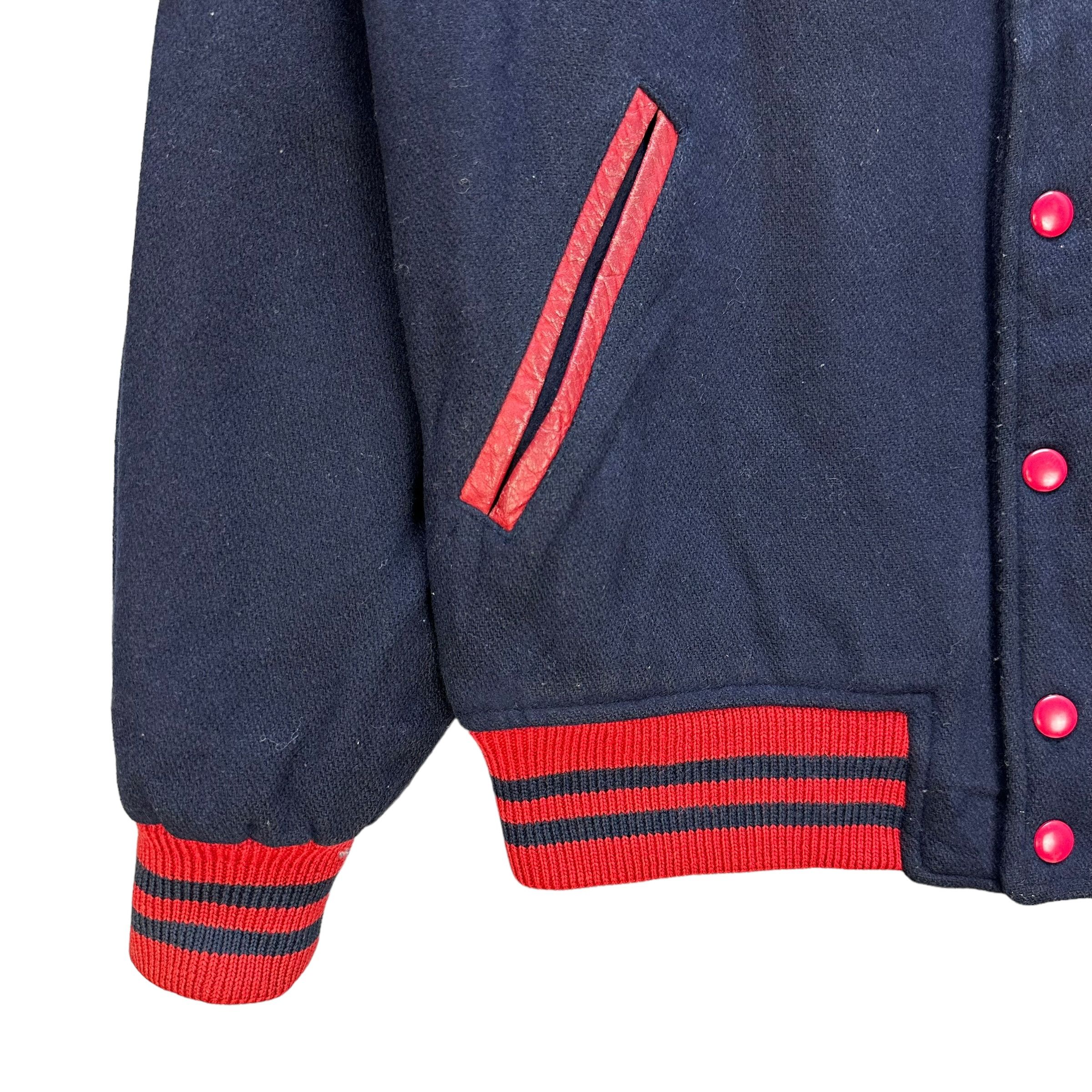 Japanese Brand Village Stone Basket Ball Logo Varsity Jacket #A31-0704 Size US M / EU 48-50 / 2 - 6 Thumbnail