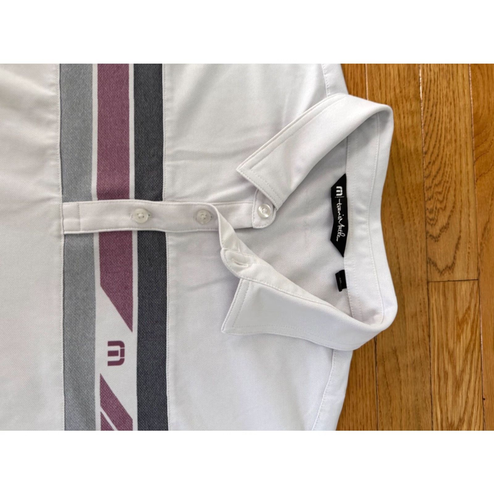 TravisMathew Travis Mathew Polo Men's Golf White Colorblock XXL Shirt Colorblock Embroidered Regular 2XL Mens Size US XXL / EU 58 / 5 - 3 Thumbnail