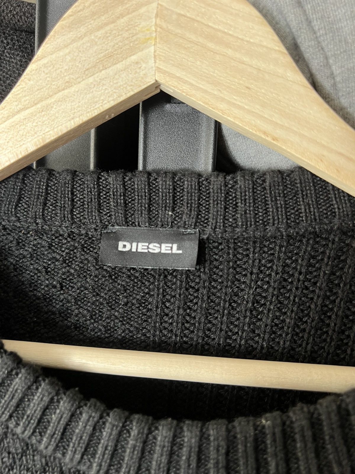 Diesel Diesel Knit Sweater Patchwork Grey Black Wool Mohair Size L Size US L / EU 52-54 / 3 - 5 Thumbnail