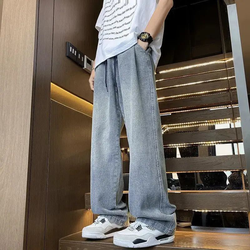 Japanese Brand Retro loose straight leg wide leg jeans Size US 32 / EU 48 - 4 Thumbnail