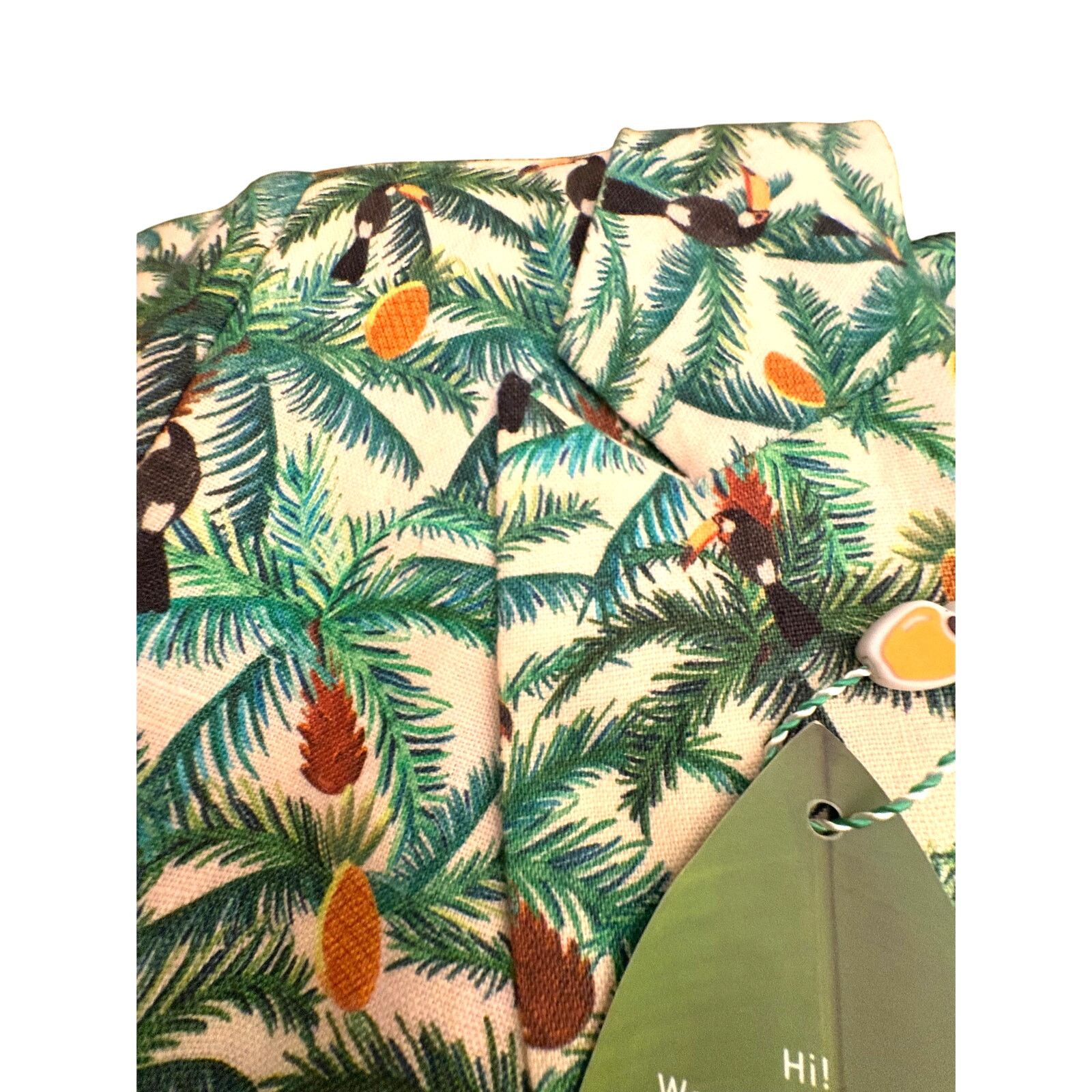 Farm Rio FARM RIO | Tropical Mini Toucan Blazer Jumpsuit | Linen |XS Size 25" / US 0 / IT 36 - 6 Thumbnail