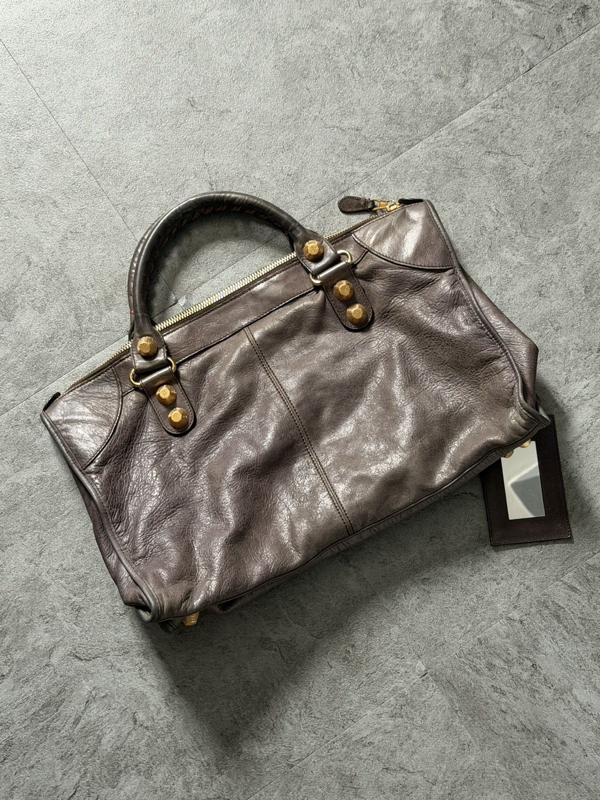 Balenciaga 2000’s Balenciaga Mocha brown Giant 21 Gold Work Bag Size ONE SIZE - 2 Thumbnail