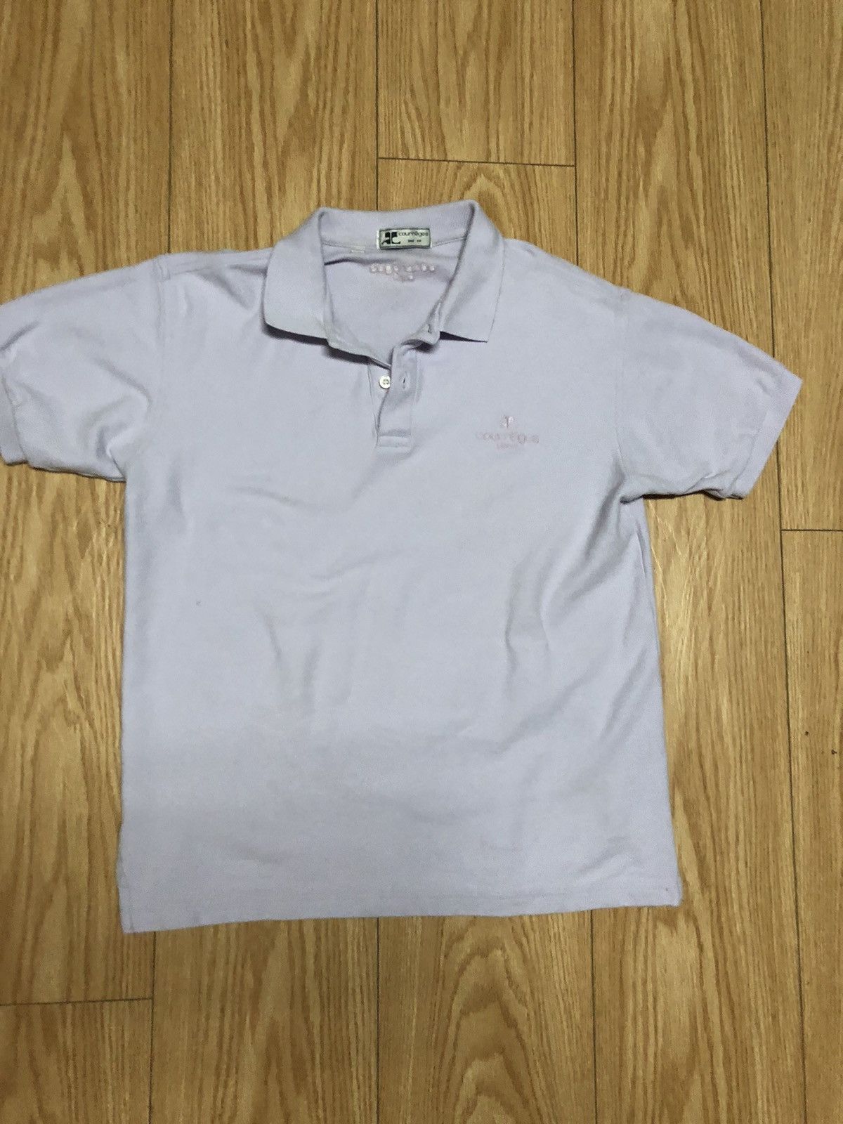Andre Courreges × Courreges × Vintage Vintage Courreges Paris Big Spell Out polo slim large Size US M / EU 48-50 / 2 - 4 Thumbnail