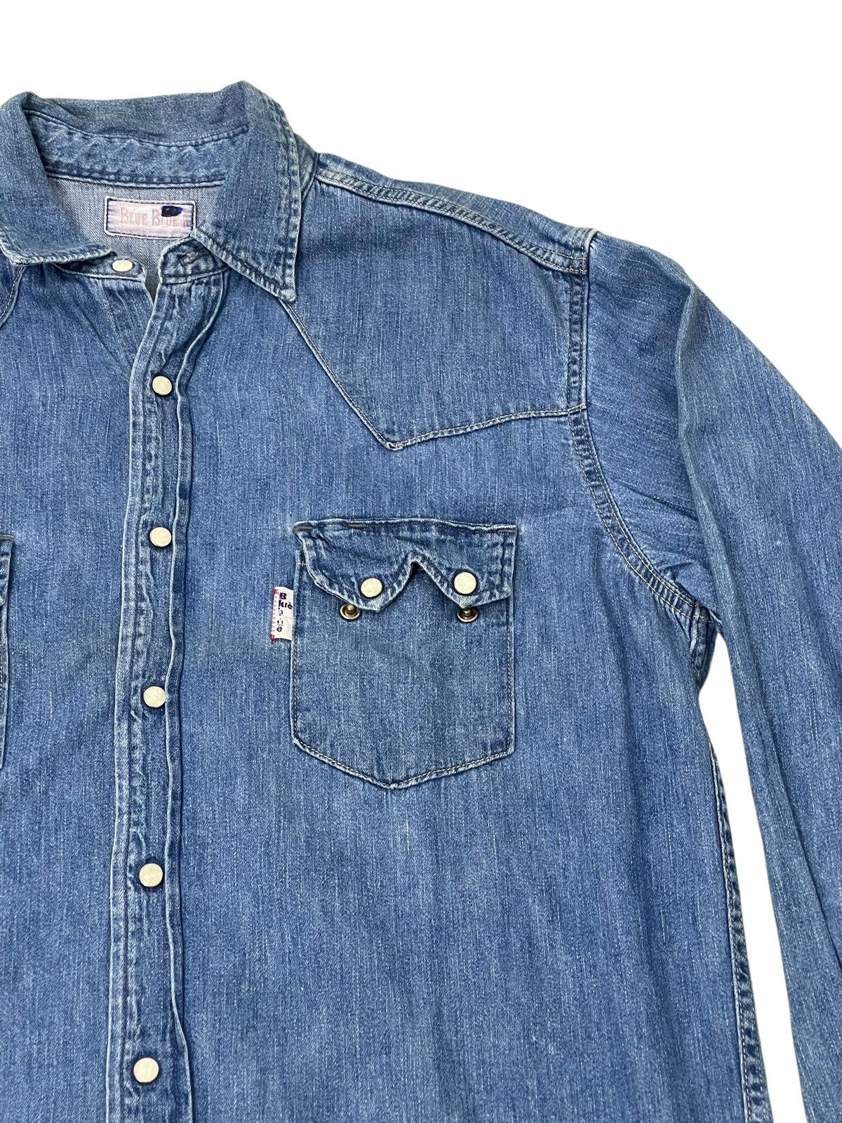 Blue Blue Japan Sun Faded Blue Blue Japan Denim Shirt Westerner 6🟩0 Size US M / EU 48-50 / 2 - 6 Thumbnail