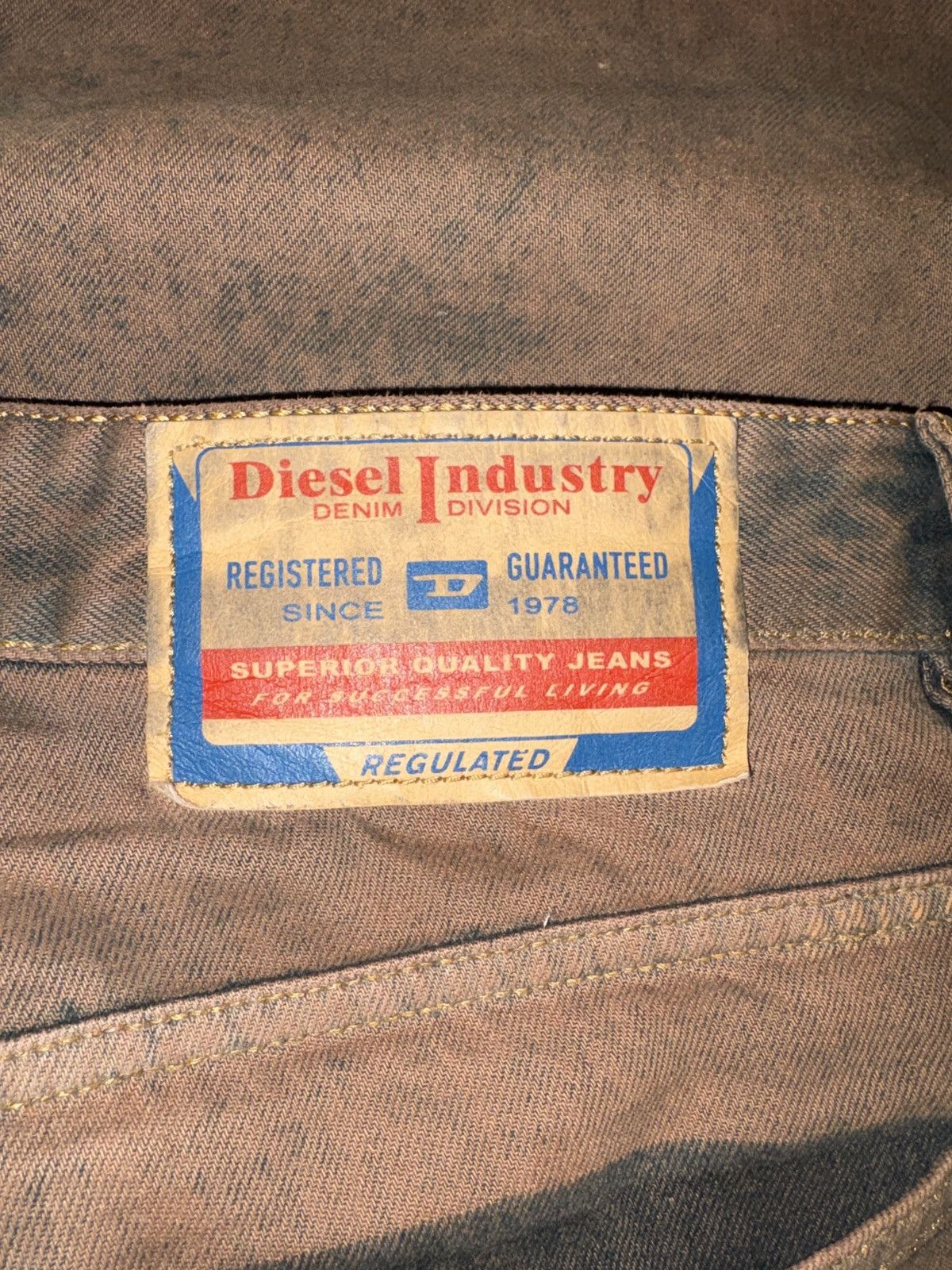 Diesel Diesel ‘2001 5 Pocket’ Brown Mudwash Jeans Size US 29 - 6 Thumbnail