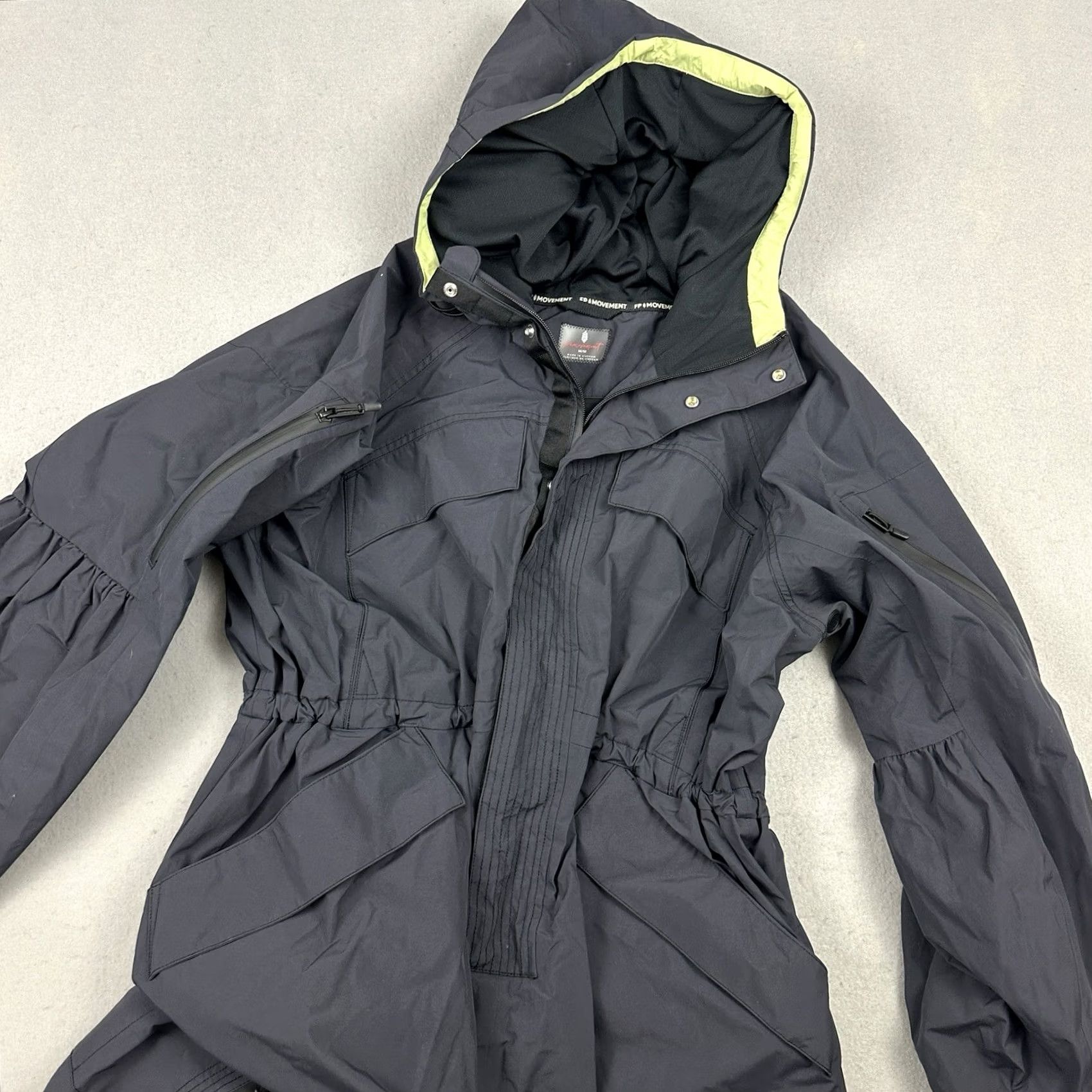 Free People Free People FP Movement Jumpsuit Women Medium Black Packable Ski Hood M Decade Ski Theme Pockets Size 32" / US 10 / IT 46 - 4 Thumbnail
