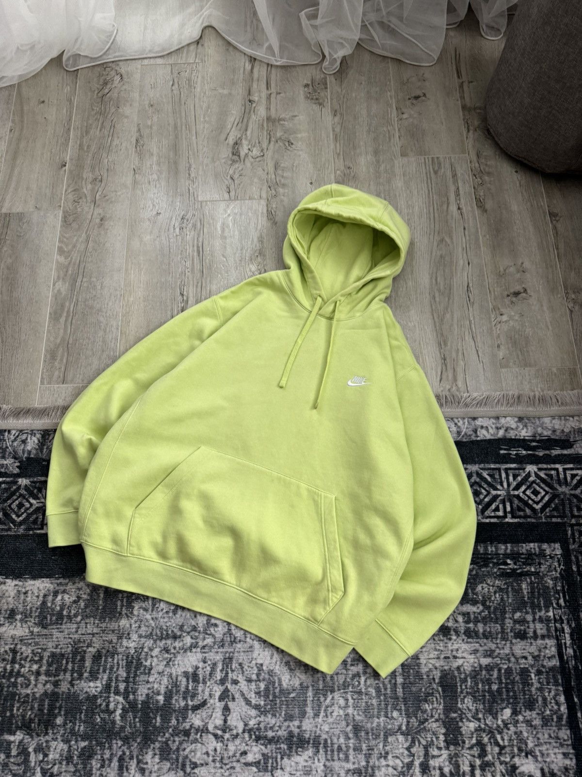 Nike × Nike ACG Nike Basic Logo Green Yellow Hoodie Size US 11 / EU 44 - 3 Thumbnail