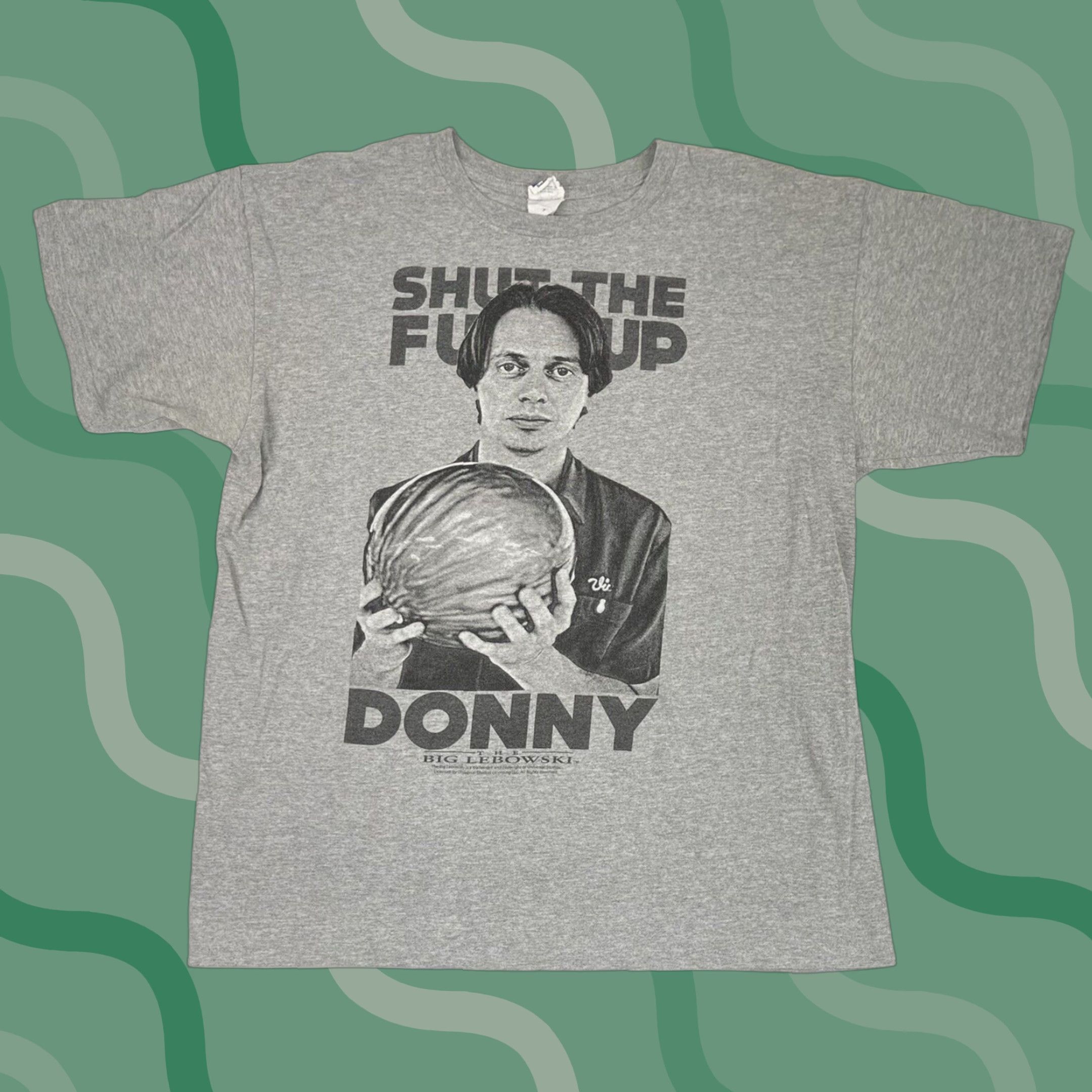 Anvil VINTAGE The Big Lebowski The Dude Steve Buscemi 90s Promo T Shirt L Gray Cotton Unisex Crew Neck Graphic Tee Mens Size US L / EU 52-54 / 3 - 1 Thumbnail