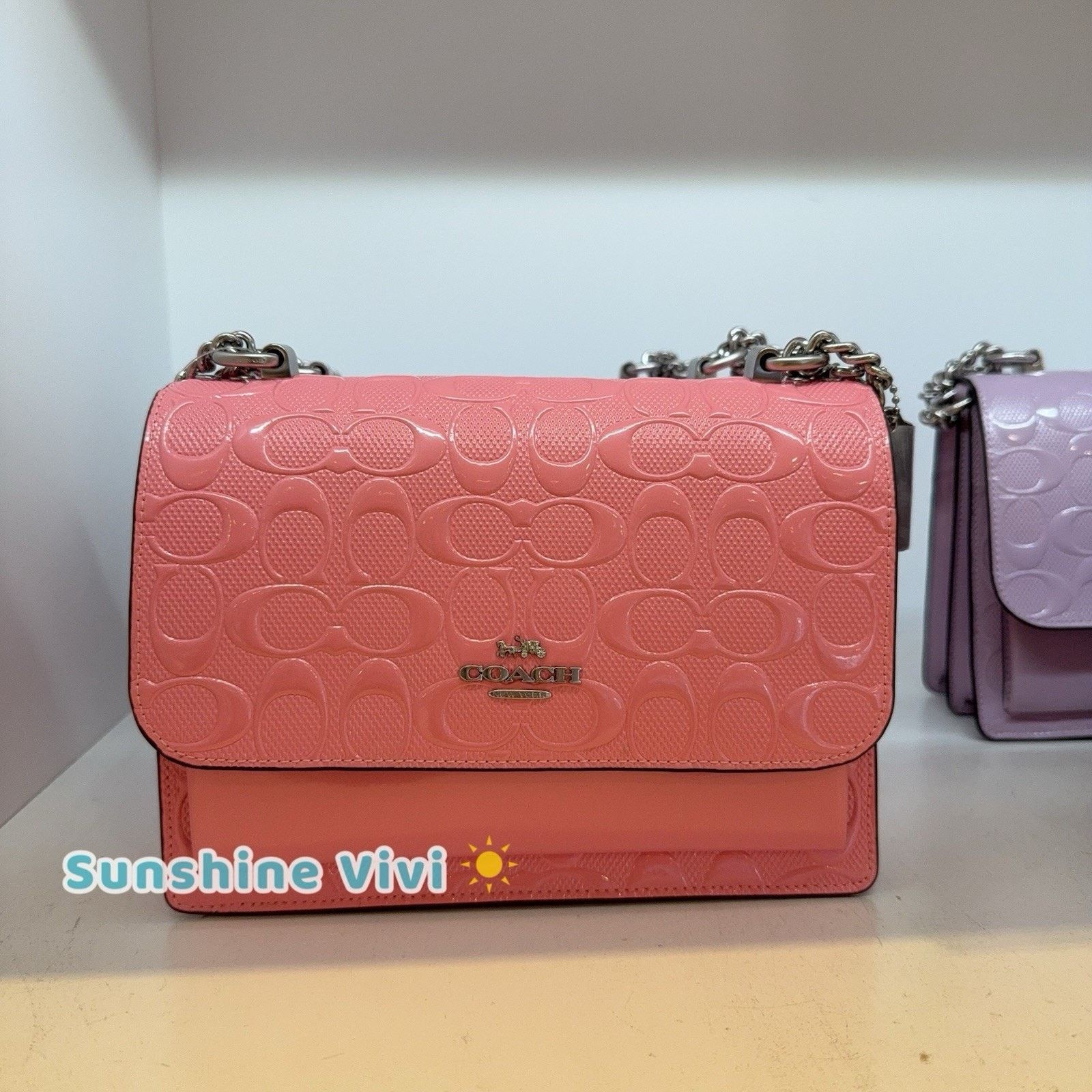 Coach NWT Coach Klare Crossbody Bag Leather CDA97 Silver/pink Size ONE SIZE - 5 Thumbnail