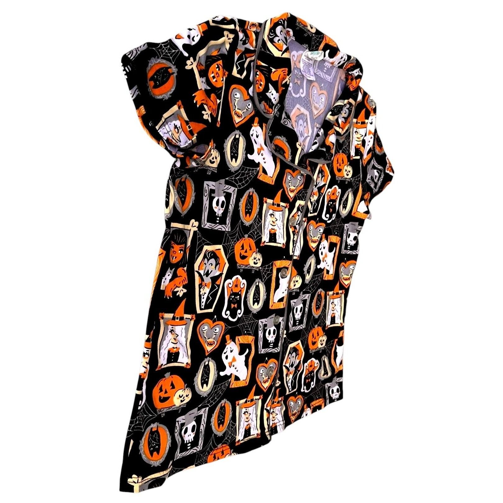 Other Munki Munki Halloween Pajama Top Large Short Sleeves Button Size L / US 10 / IT 46 - 3 Thumbnail