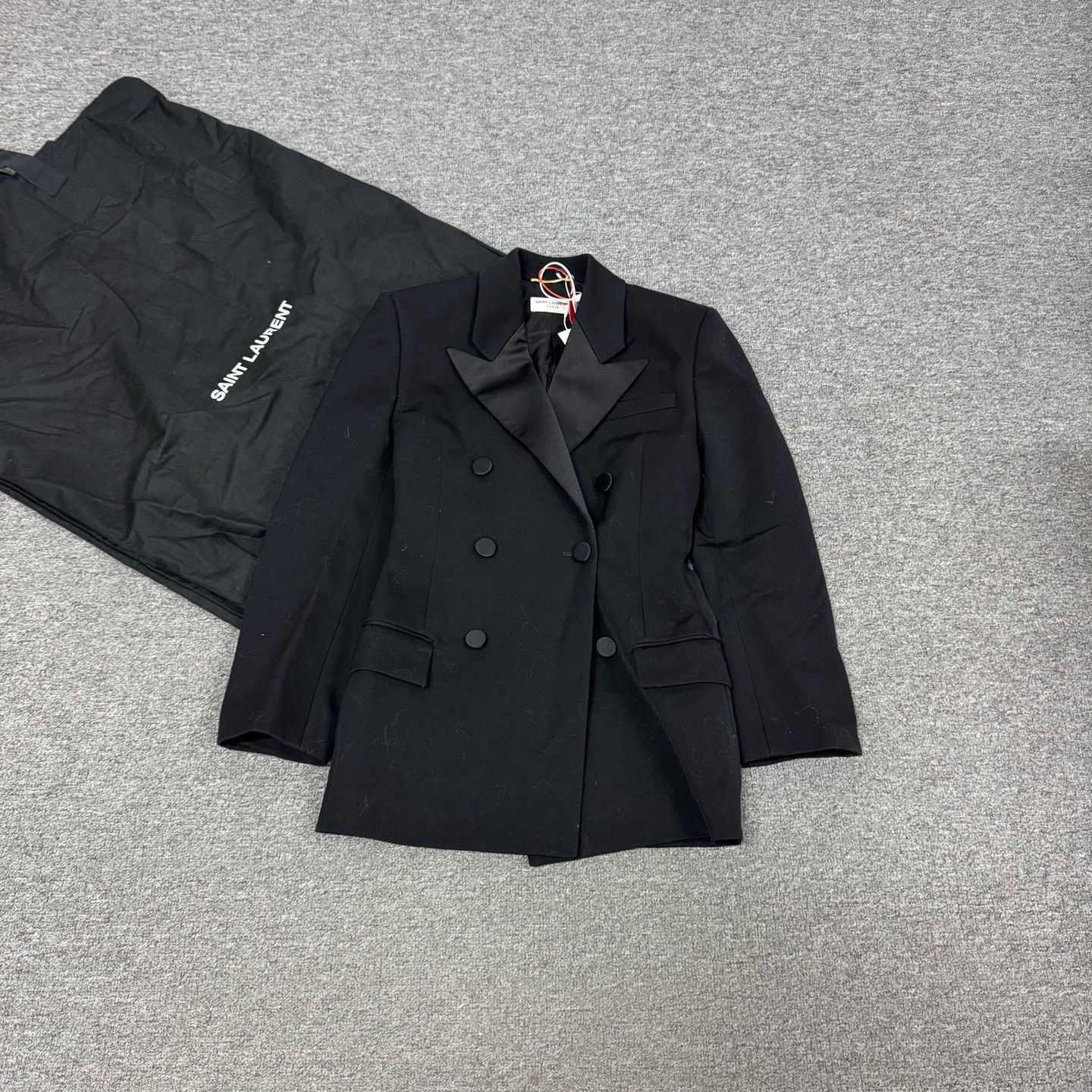 Saint Laurent Paris Saint Laurent Black Double-Breasted Blazer Size US M / EU 48-50 / 2 - 1 Thumbnail