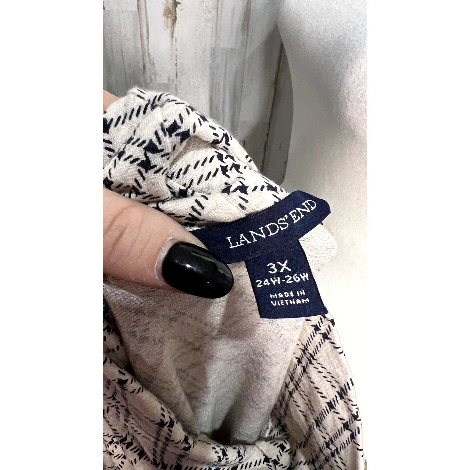 Lands' End Lands' End Women's 3XL Plaid Turtleneck Long Sleeve Blouse Size 3XL / US 20-22 - 6 Thumbnail
