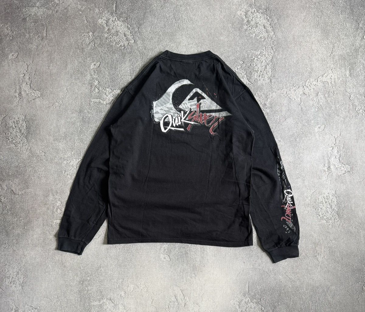 Quiksilver Quiksilver Quicksilver big logo surf tee tshirts long sleeve Size US L / EU 52-54 / 3 - 5 Thumbnail