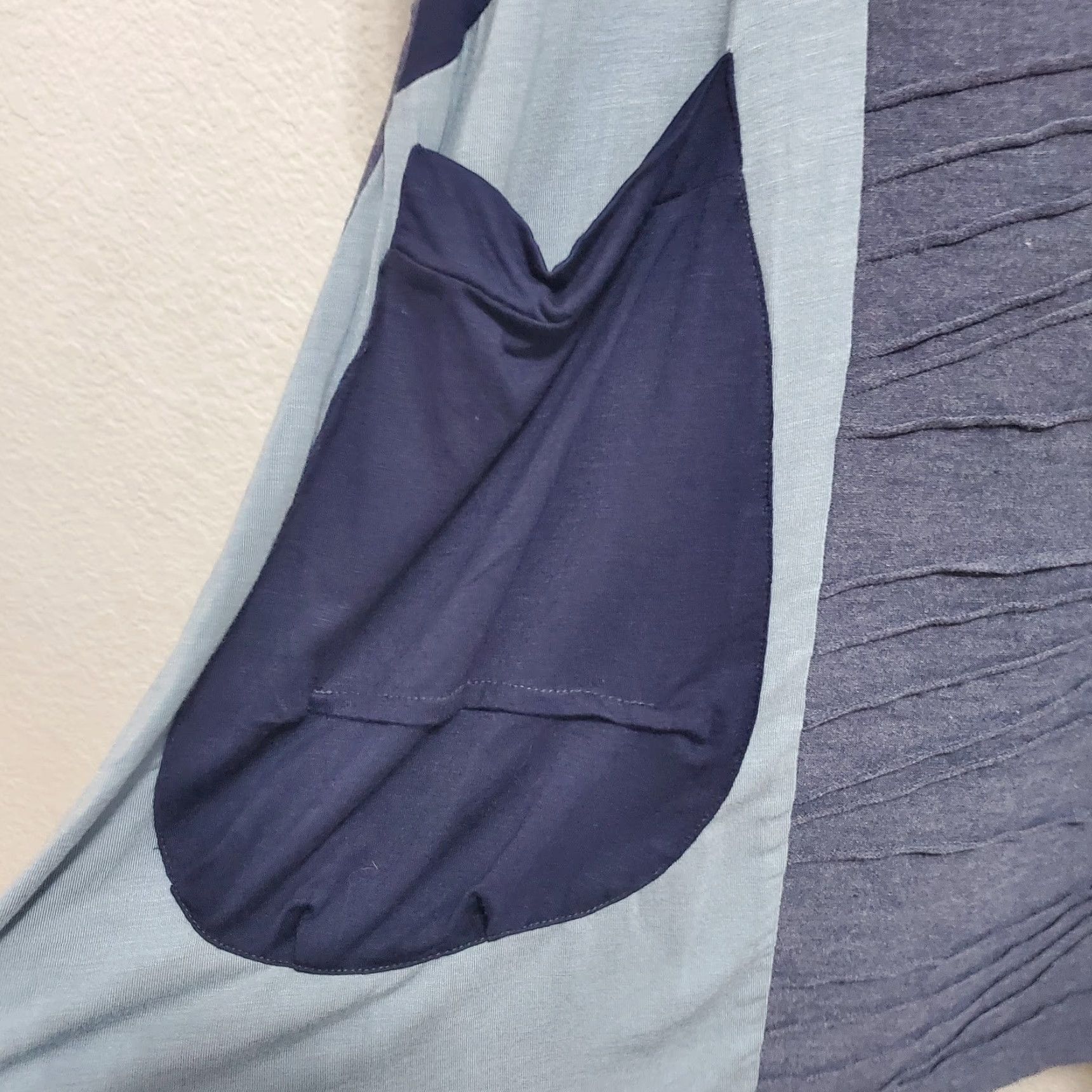 Kathmandu Kathmandu Imports Tunic Dress Women M Blue Wavy Texture Pockets Lagenlook Boho Size M / US 6-8 / IT 42-44 - 6 Thumbnail